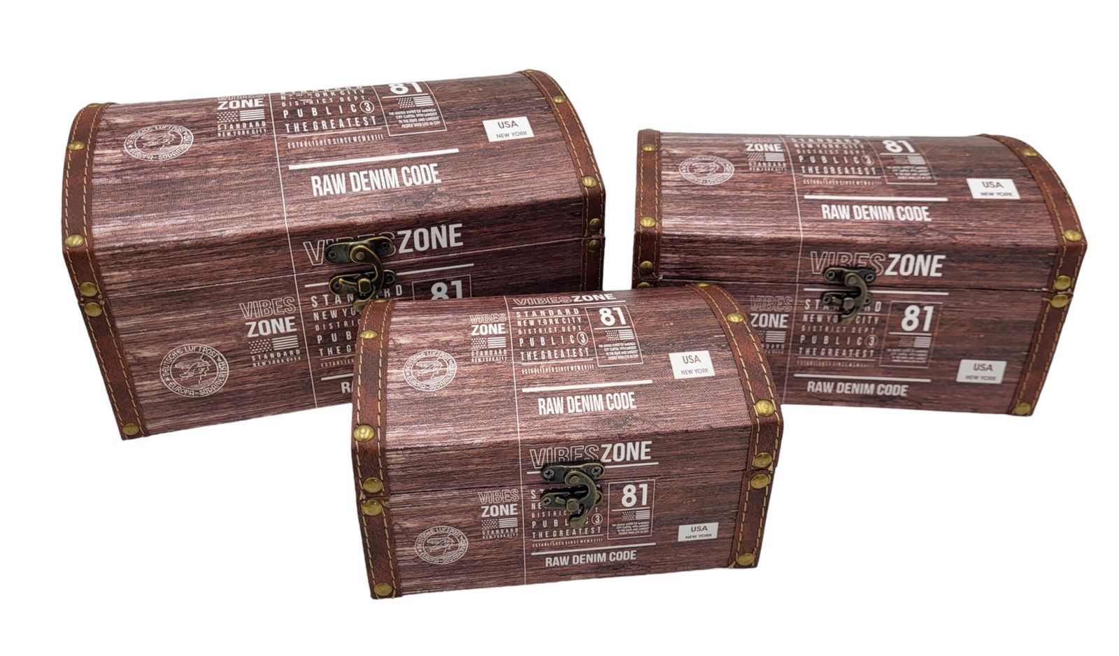 BURI Aufbewahrungsbox Truhen Set 3-teilig Dekoration Boxen Kisten Dosen Ordnung