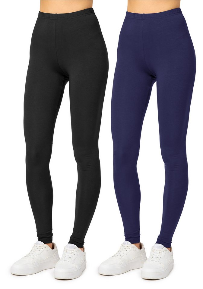 Merry Style Leggings 2er Pack Viskose Damen Lang Hose MS10-143 (2-tlg)
