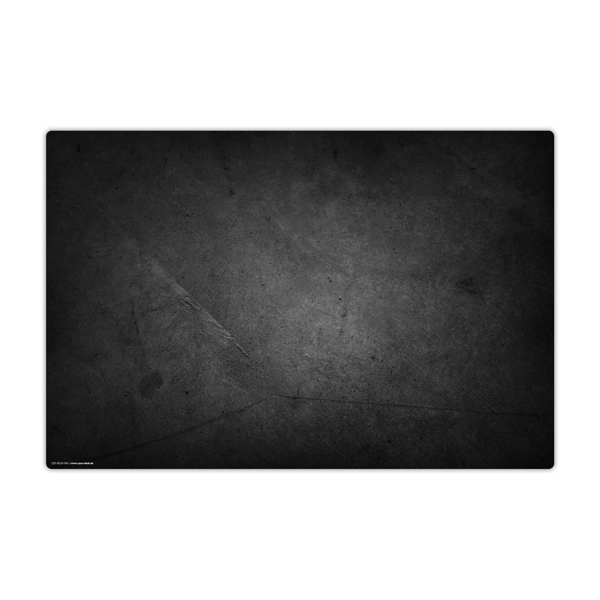 cover-your-desk.de Schreibtischunterlage abwaschbar – Schieferplatte schwarz – premium Vinyl – Made in Germany, (1 tlg)