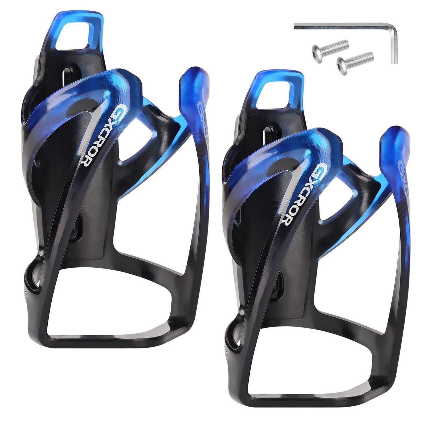 LuxusKollektion Fahrrad-Flaschenhalter Getränkehalter Fahrrad Flaschenhalter Trinkflaschenhalter BlackBlue*2, (2-St)