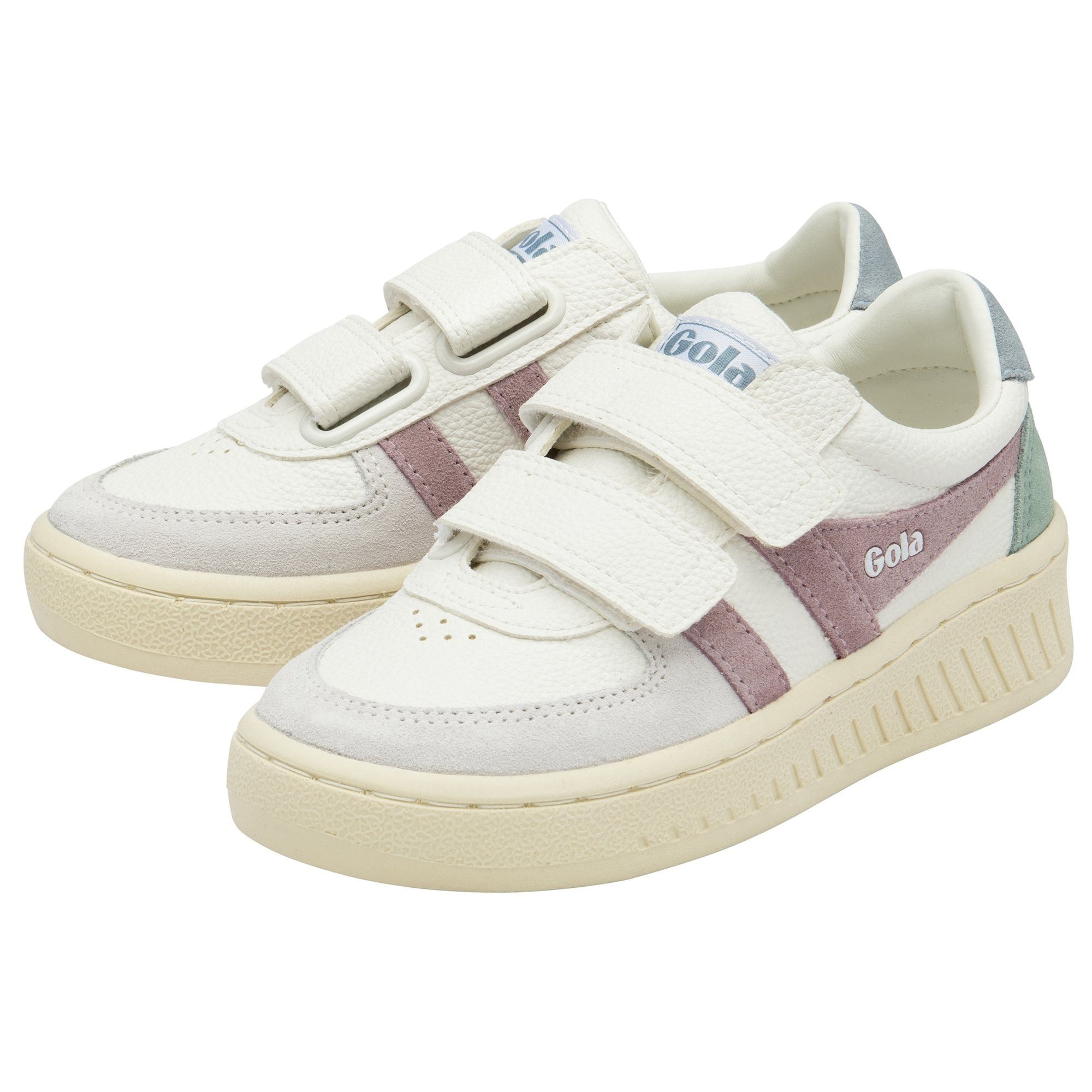 Grandslam Trident 2025 (PU,Klettverschluss) weiss/pastelrosa/graublau Sneaker