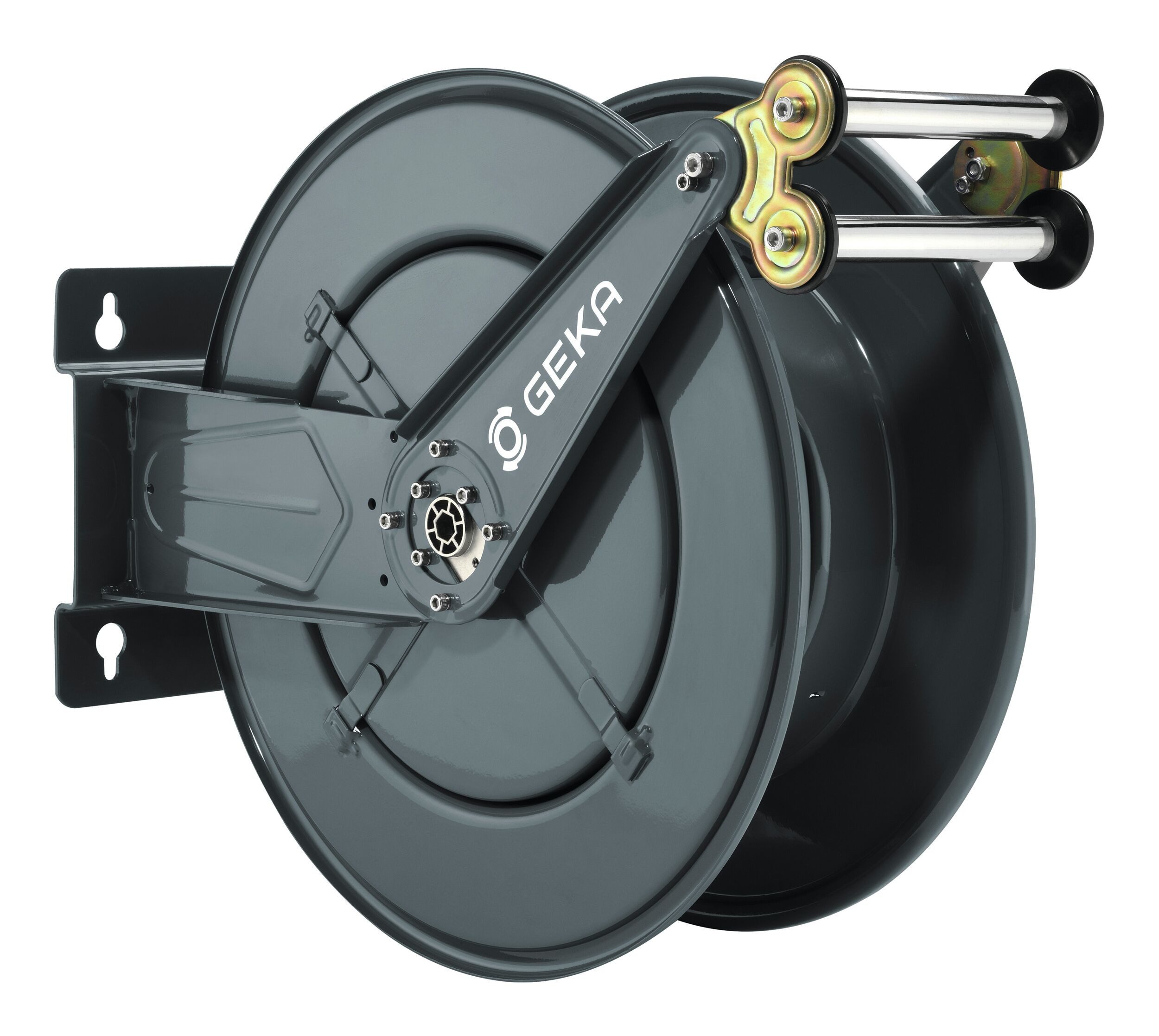 GEKA Schlauchaufroller, Plus Automatischer PA30 für 30m 3/4" Stahl pulverbeschichtet