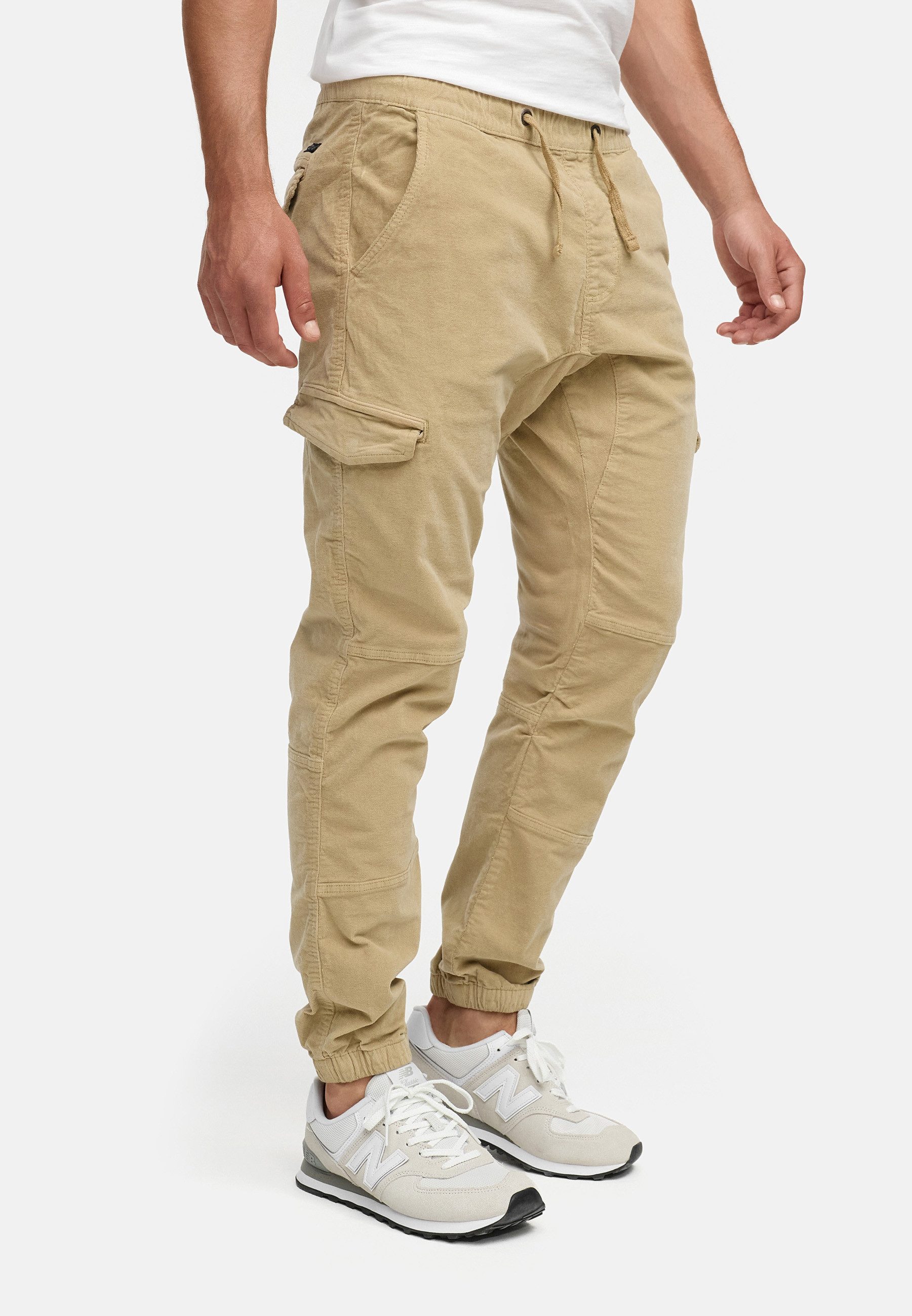 Indicode Cargohose Herren Walker Cargo Hose Herrenhose aus elastischer Baumwoll-Qualität,Strechtcord