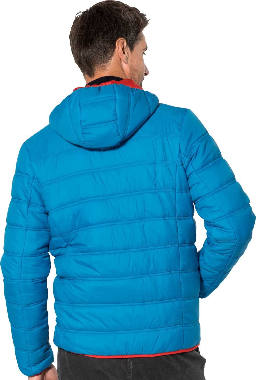 Kapuze blau mit ultraleichte Jacke Nordcap Steppjacke