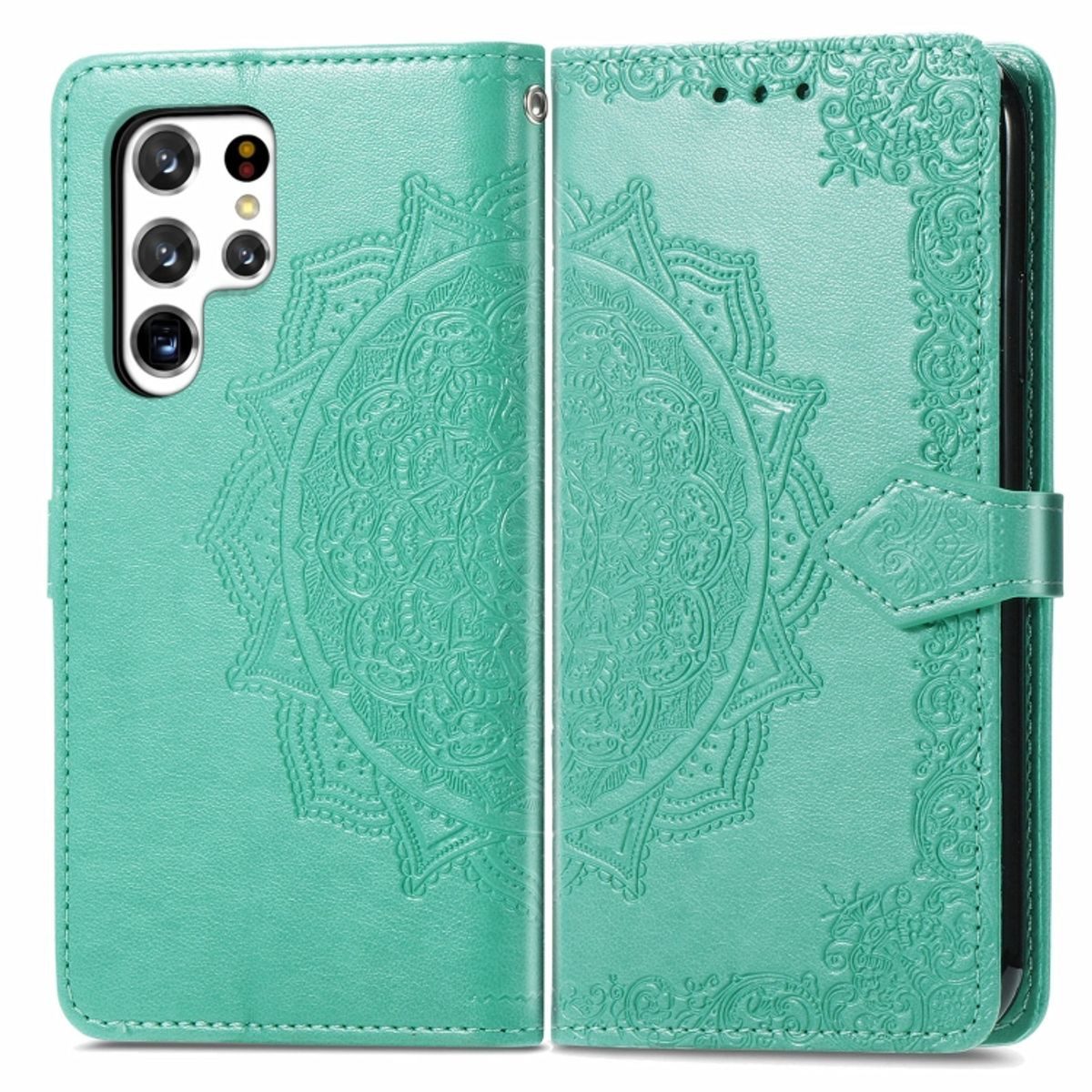 König Design Handyhülle Samsung Galaxy S22 Ultra 5G, Schutzhülle Schutztasche Case Cover Etuis Wallet Klapptasche Bookstyle