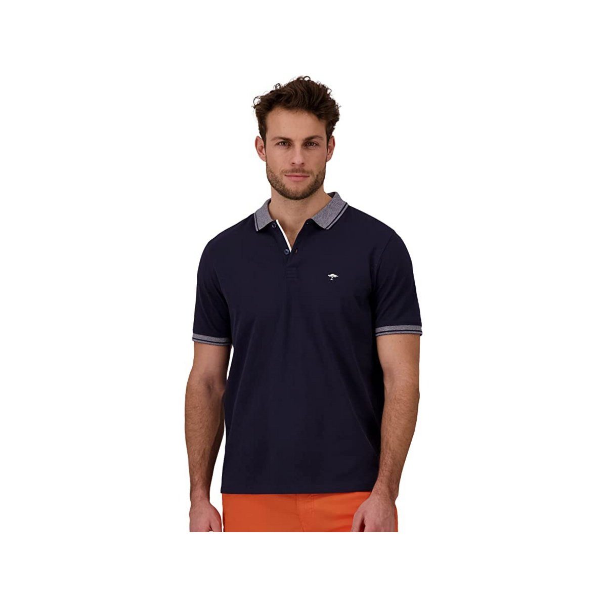 FYNCH-HATTON Poloshirt marineblau passform (1-tlg) textil