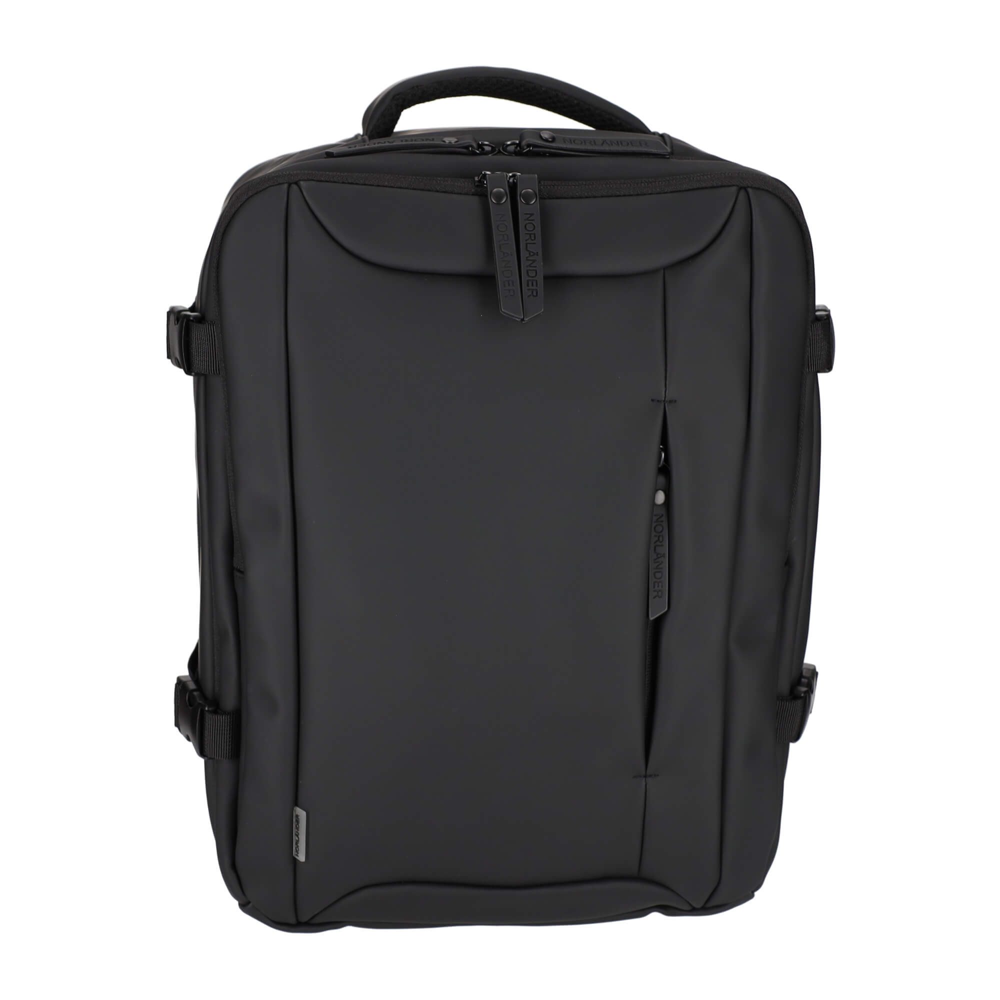 Norländer Reiserucksack Handgepäck-Rucksack Underseater Vegan Leder, 15,6 Zoll Laptopfach (1-tlg), Hochwertiges Vegan Leder, 15,6" Laptopfach, 20L Volumen, Trolley-Band