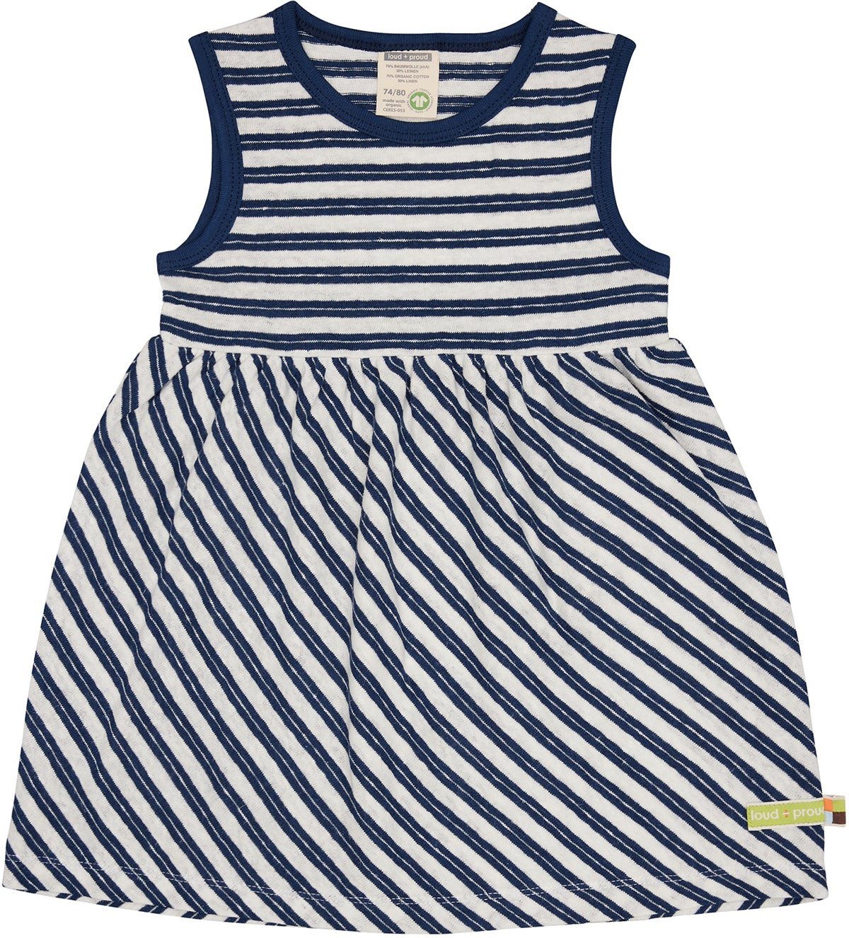 Jerseykleid aus Biobaumwolle mit Leinen
