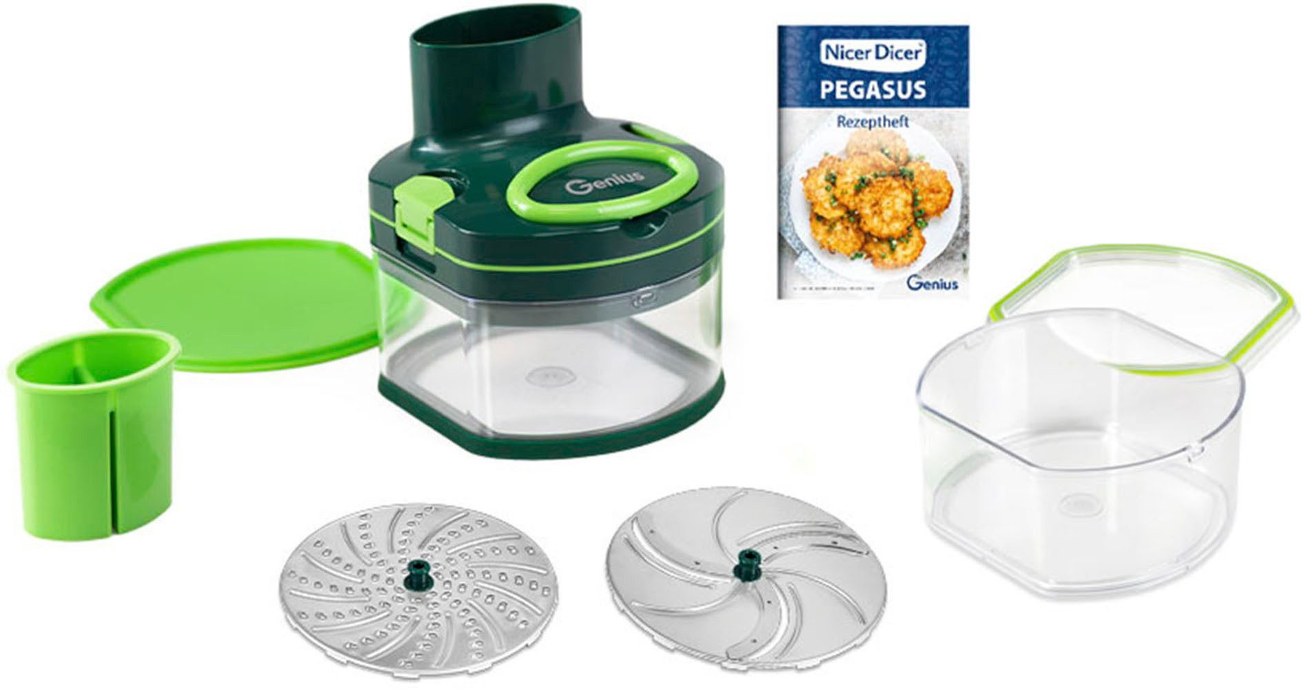 Genius Zerkleinerer Nicer Dicer Pegasus, Set 12-tlg., inkl. Behälter u. Deckel
