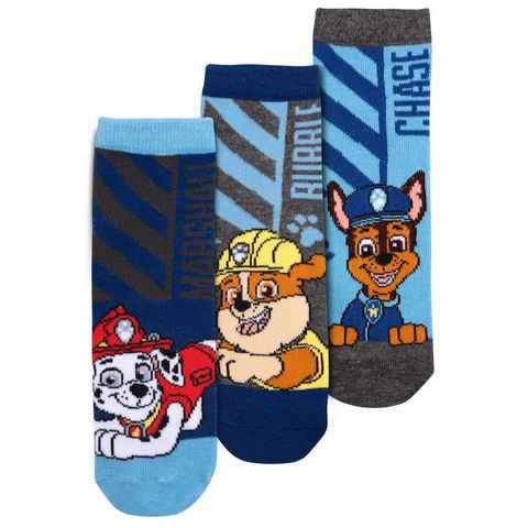 United Labels® Socken Paw Patrol Socken für Jungen Kinder Sneaker Bunt (3er Pack)