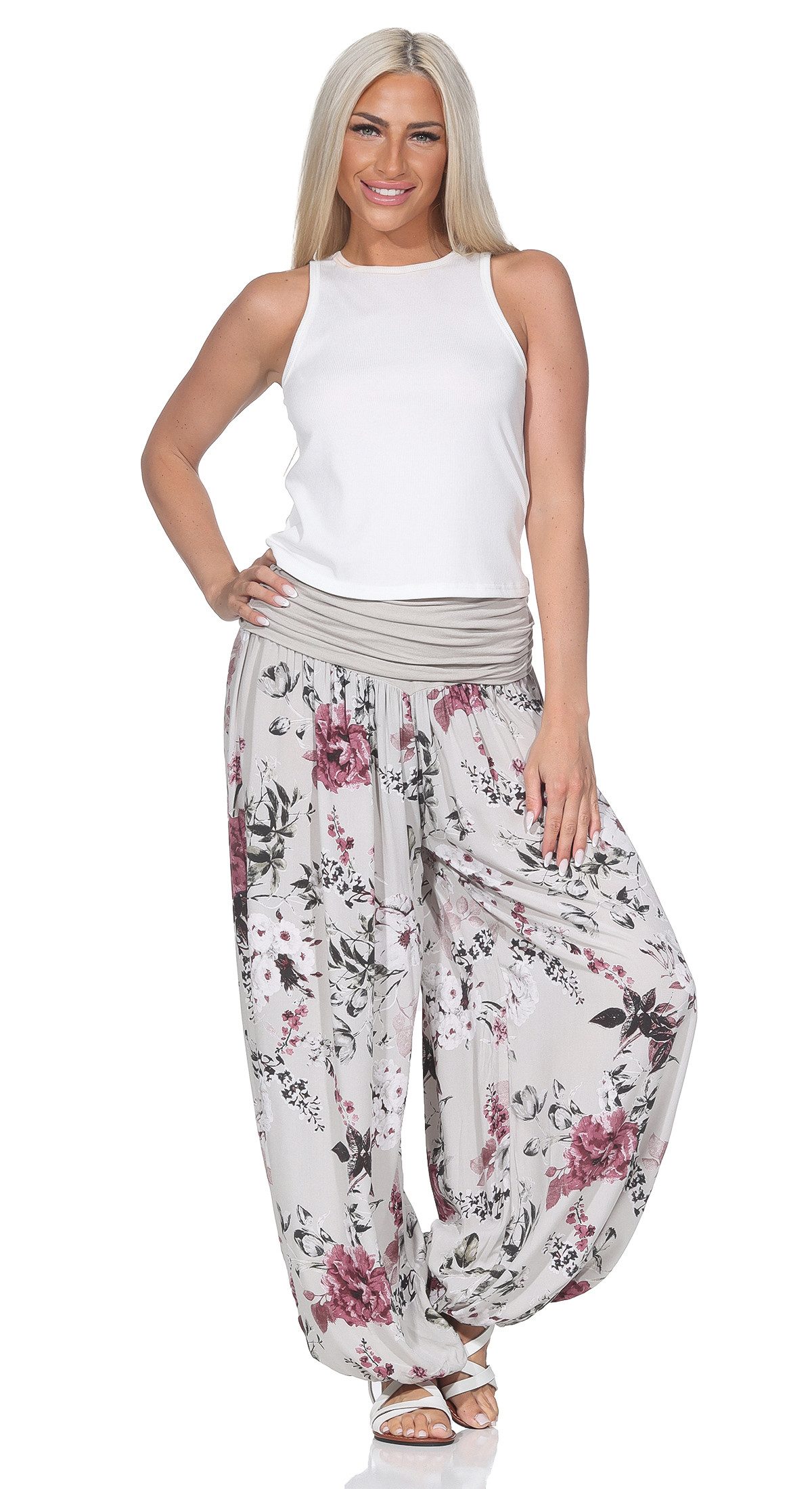 OriginalYou Haremshose Flatterhose Damen Sommerhose leichte Pluderhose luftig & leicht, leicht transparenter Sommerlook – Bild 4 von 5
