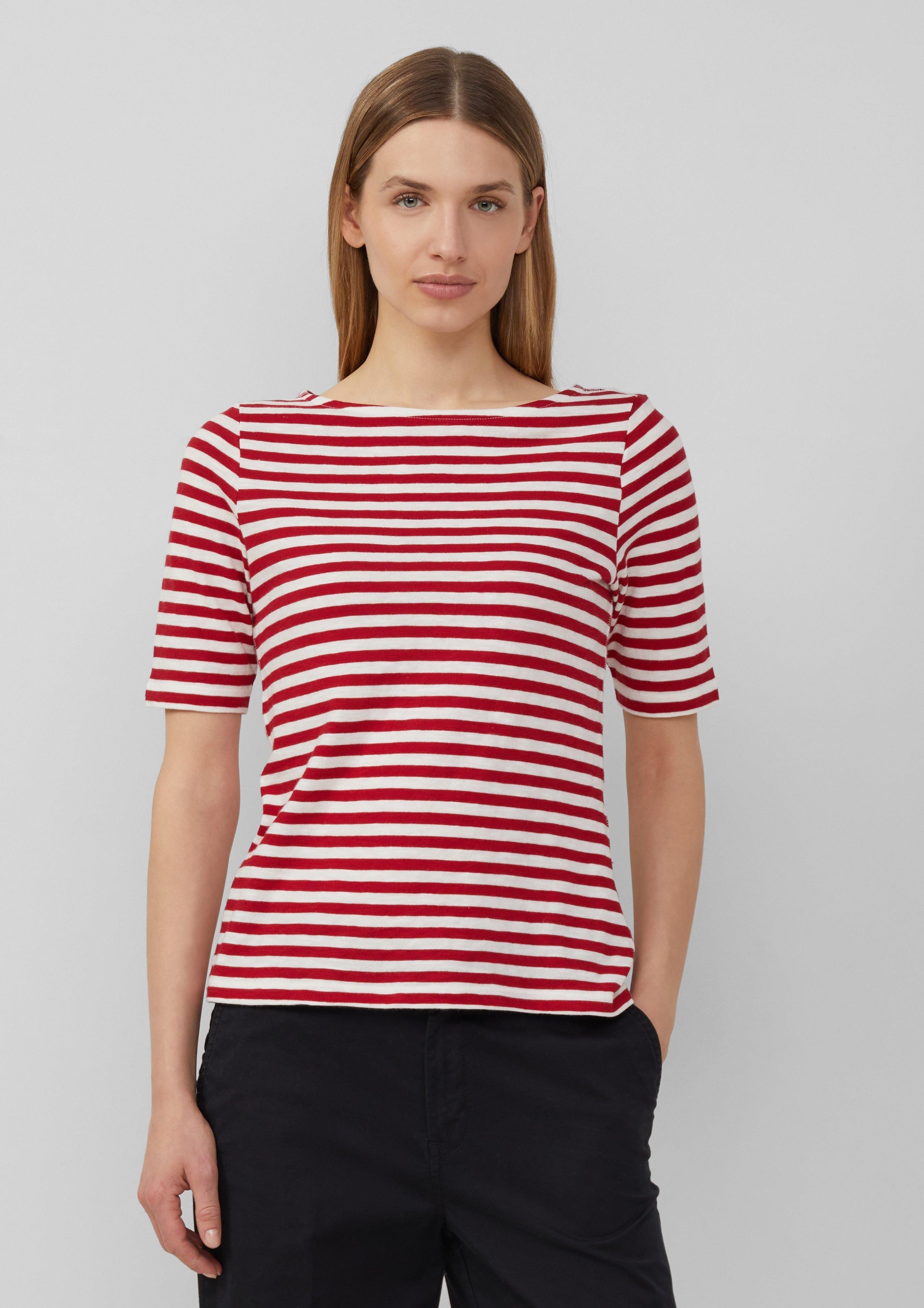 s.Oliver Kurzarmshirt Gestreiftes T-Shirt im Slim günstig online kaufen