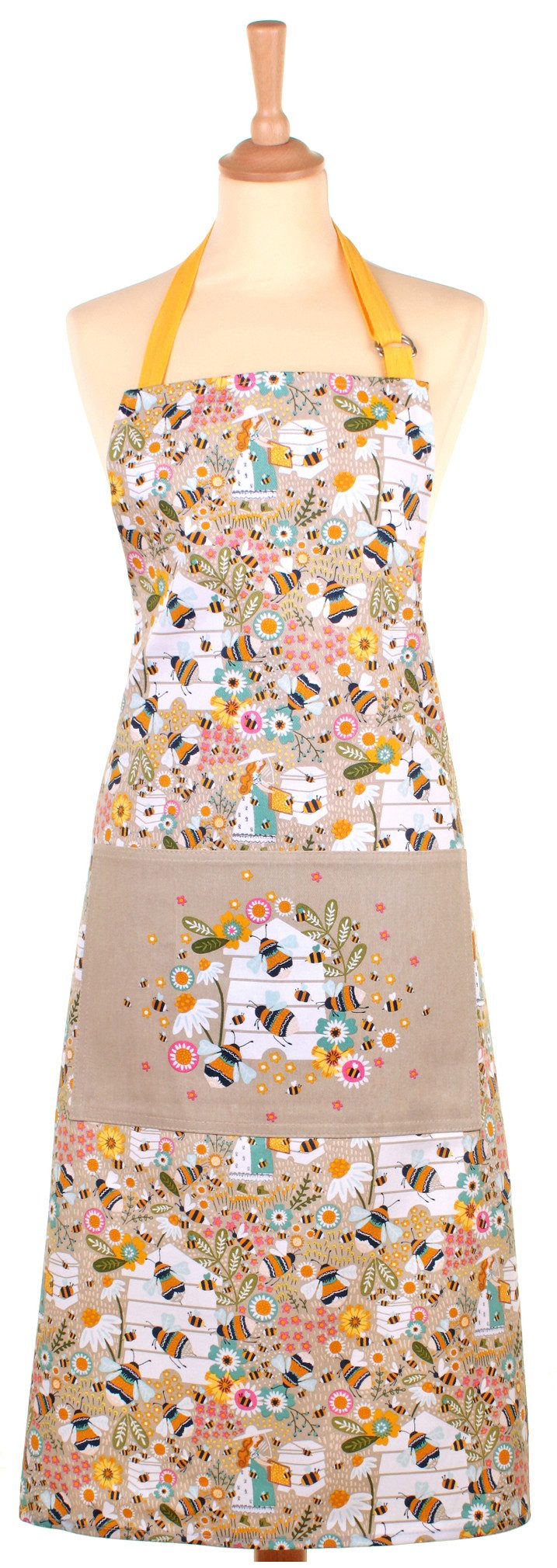 Ulster Weavers Kochschürze Bee Keeper, (Set, 1-tlg., Set), Küchenschürze Nackenband aufgesetzte Tasche ca.70x95cm Baumwolle