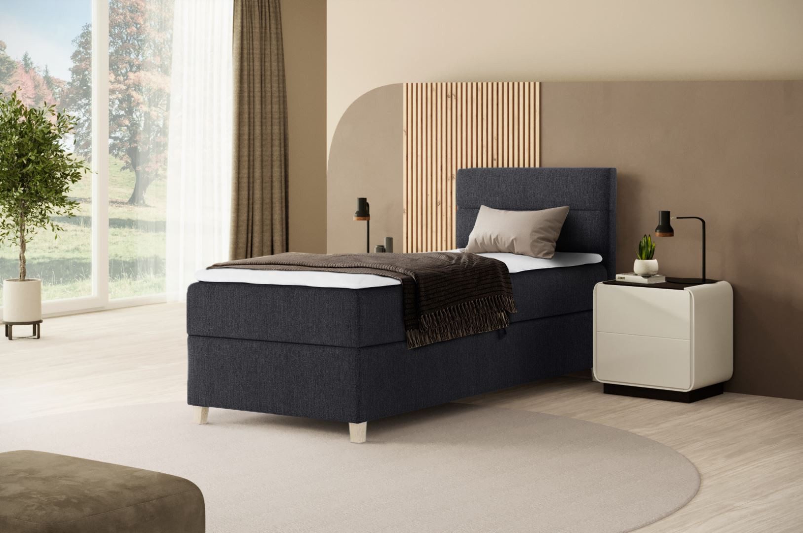 Beautysofa Boxspringbett Velour Bett DONNA MINI günstig online kaufen