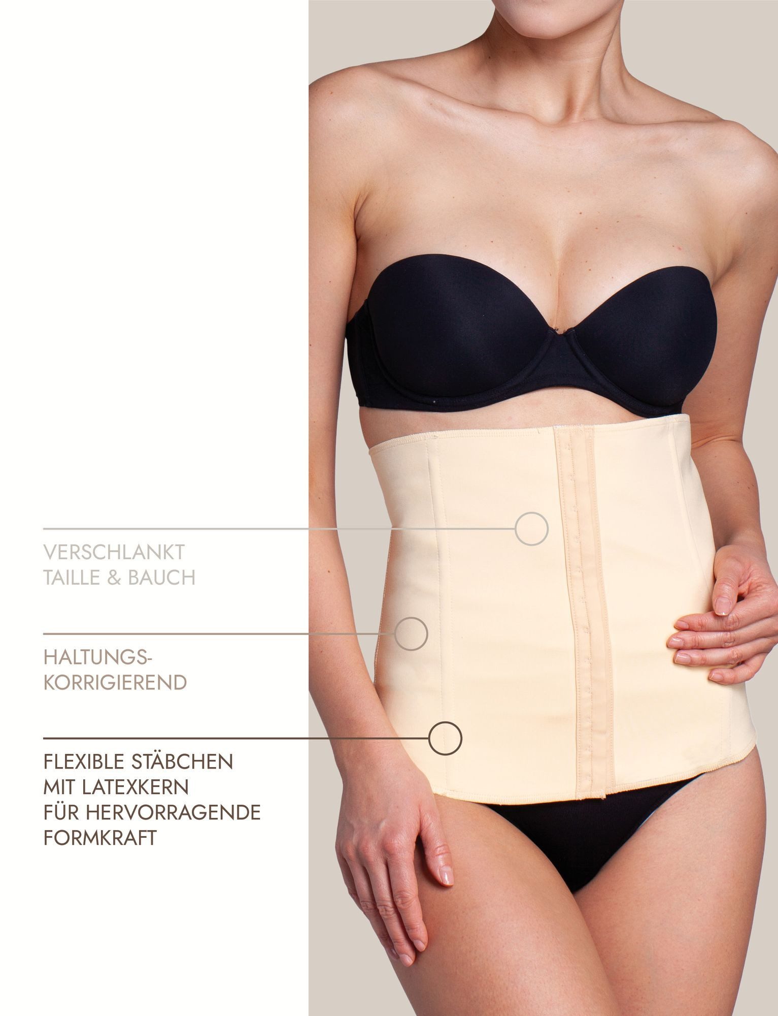 Miss Perfect Taillenshaper 35833 Modellierender Gürtel mit Haken- und Ösenv günstig online kaufen