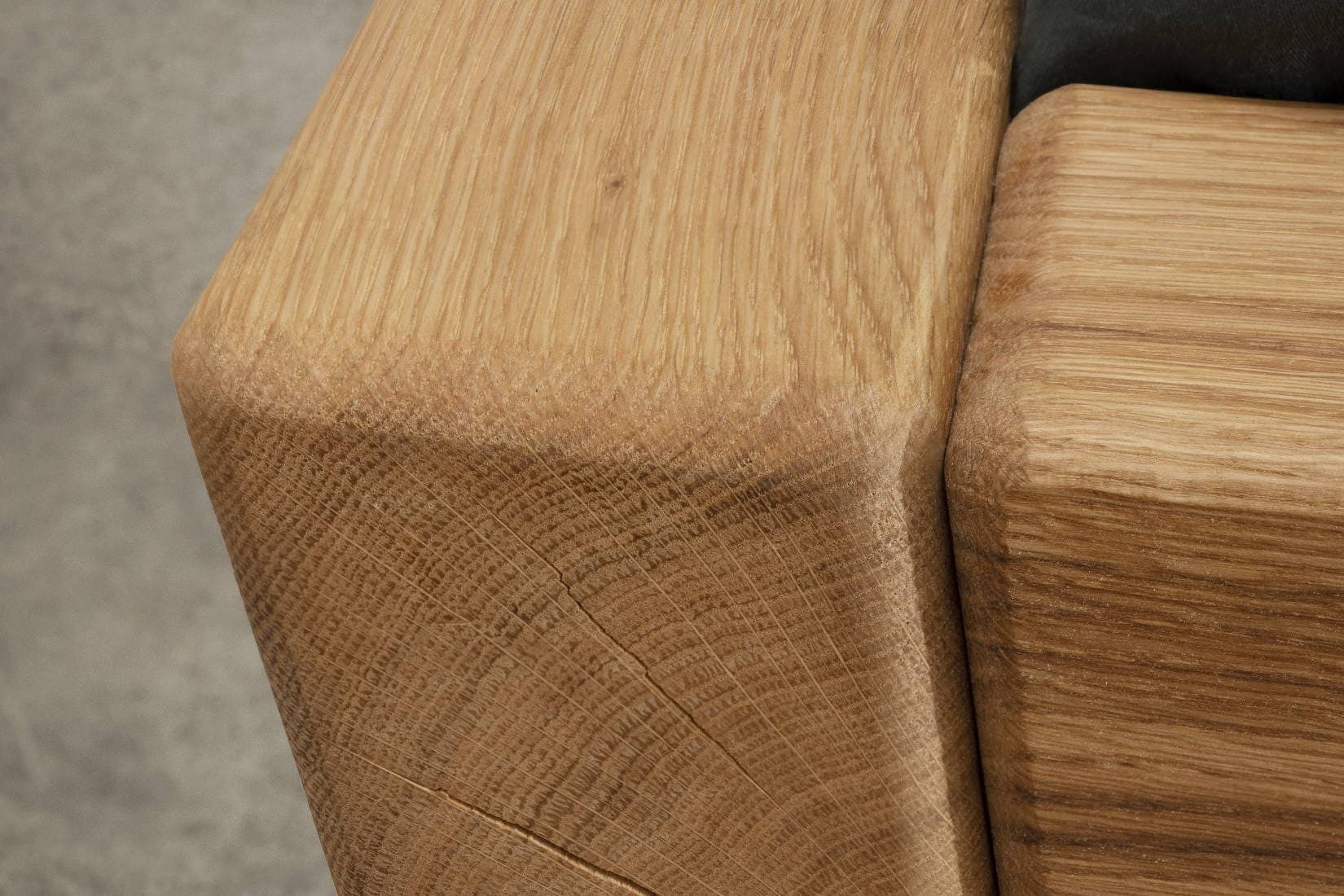 TPT Möbel Massivholzbett Waldzauber Licht, Balkenbett Wildeiche mit Beleuchtung