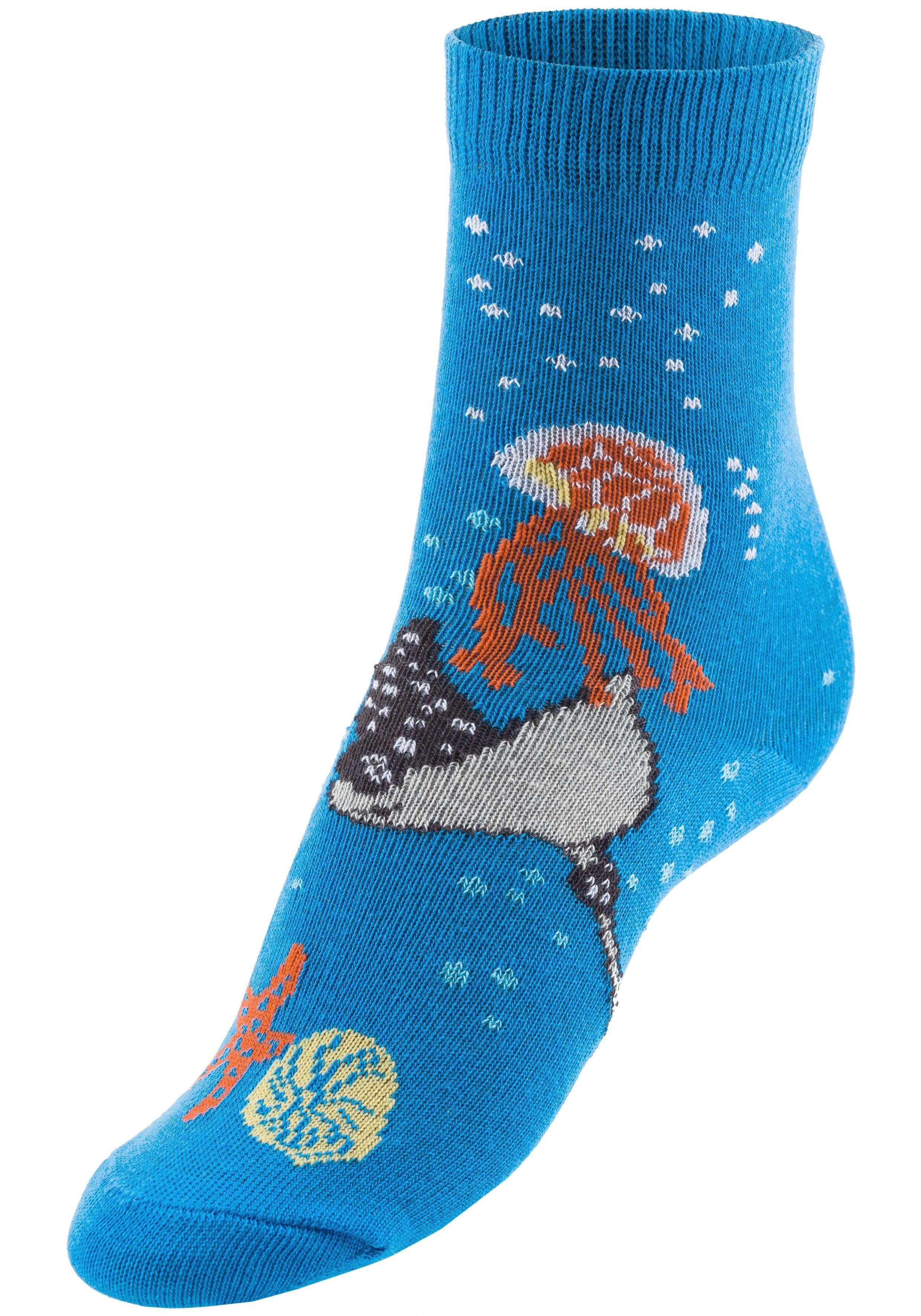 H.I.S Socken Lustige Kindersocken, maritime Designs (Packung, 5-Paar, Gr. 23-26 bis 31-34) mit Meeresmotiven, weicher Gummibund – Bild 4 von 5