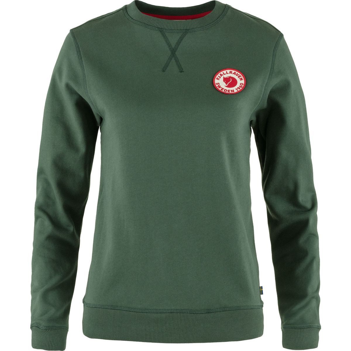 Fjällräven Sweatshirt 1960 Logo Badge Sweater W Komfortabler Damenpullover aus Bio-Baumwolle mit geripptem