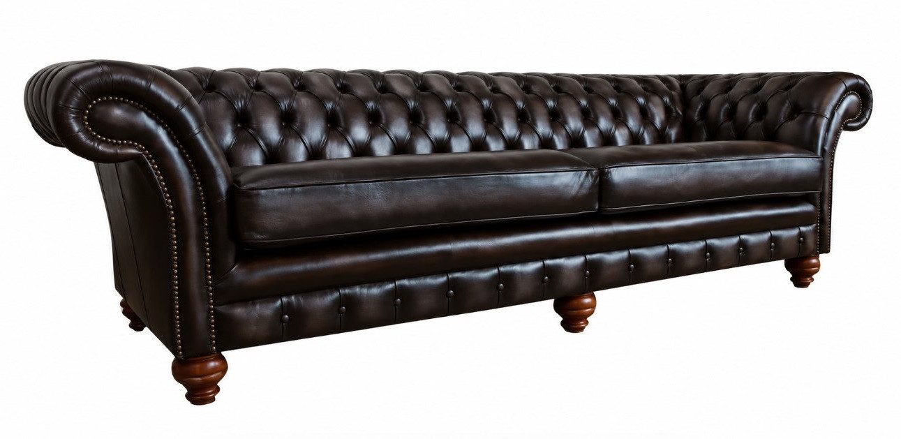 Xlmoebel Chesterfield-Sofa Exquisites Sofa aus Massivholz mit handgefertigtem Chesterfield Sofort, 4-Sitzer, Hergestellt in Europa