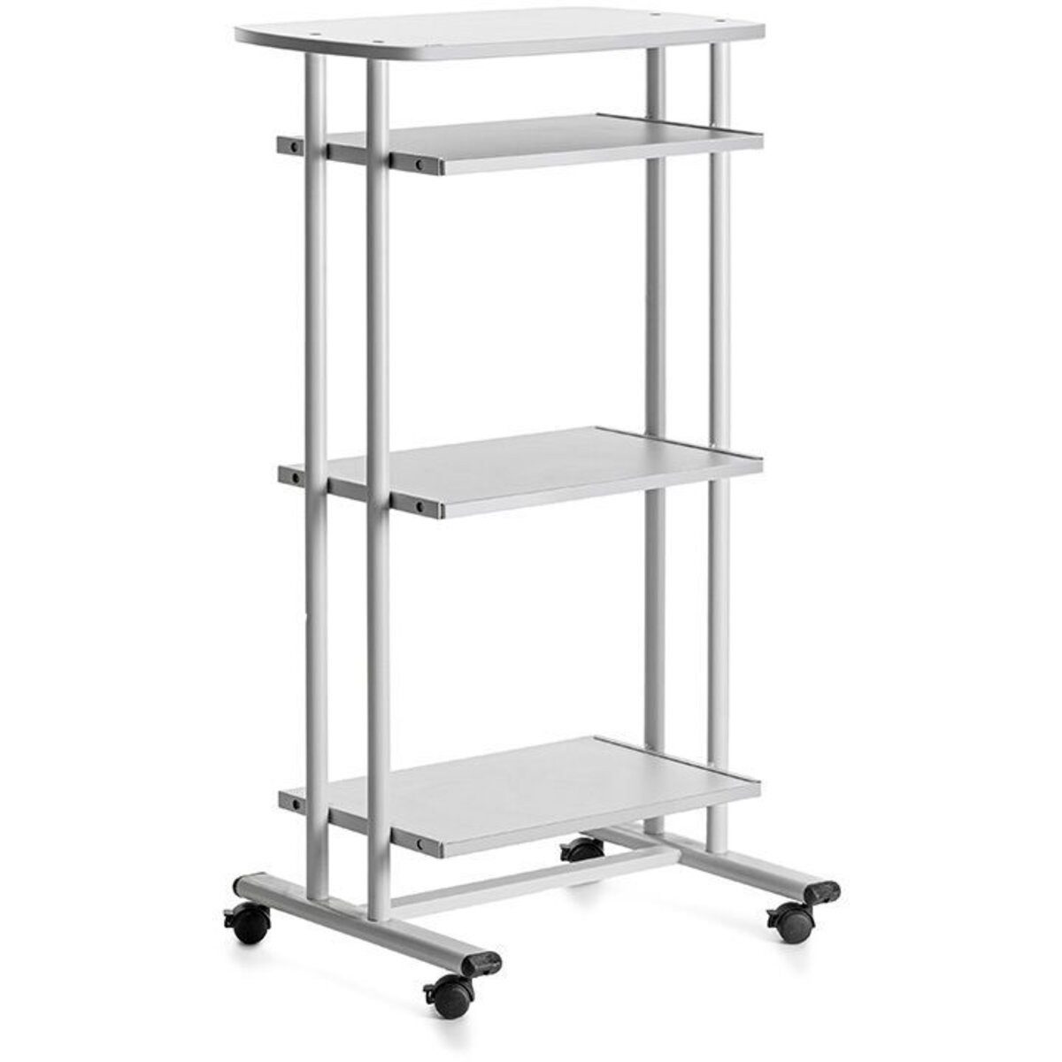 rocada Computertisch Computertisch 4 Etagen rollbar grau