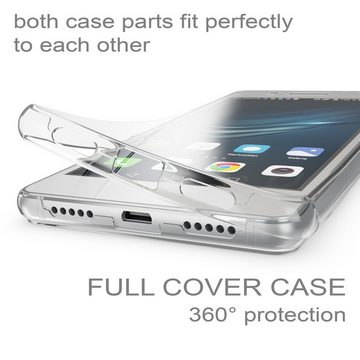 Nalia Smartphone-Hülle Huawei P9 Lite, Klare 360 Grad Silikon Hülle / Rundumschutz Vorder- und Rückseite / Transparent / Komplettschutz / Vergilbungsfrei / Kratzfest / Durchsichtige Displayschutz Schutzhülle / Full-Body Case / Vorne & Hinten Etui / Handy-Tasche