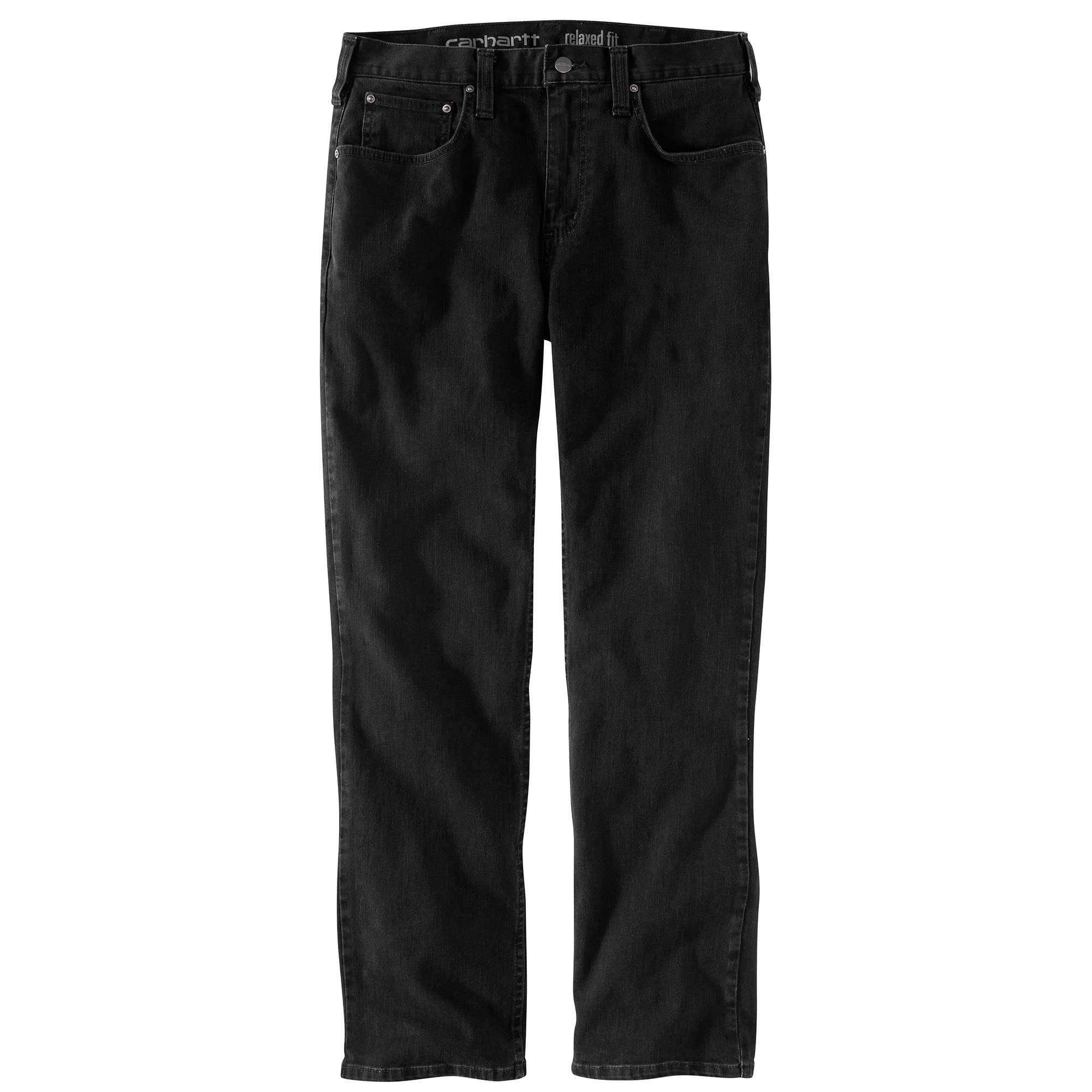 Straight Jeans Carhartt dusty Herren Relaxed Regular-fit-Jeans Flex Carhartt black Rugged