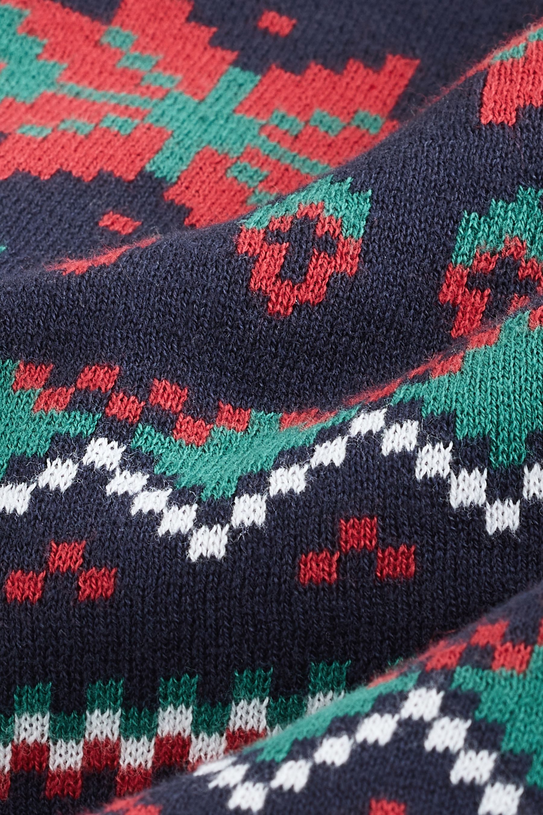 Next Rundhalspullover Regular Fit Pullover mit Fairisle-Hunde-Muster (1-tlg)