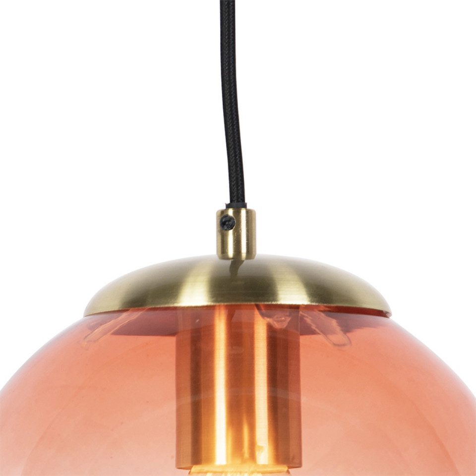 Qazqa Pendelleuchte Pallon, ohne Leuchtmittel, E27, Rosa, Art Deco, Glas, 1 günstig online kaufen