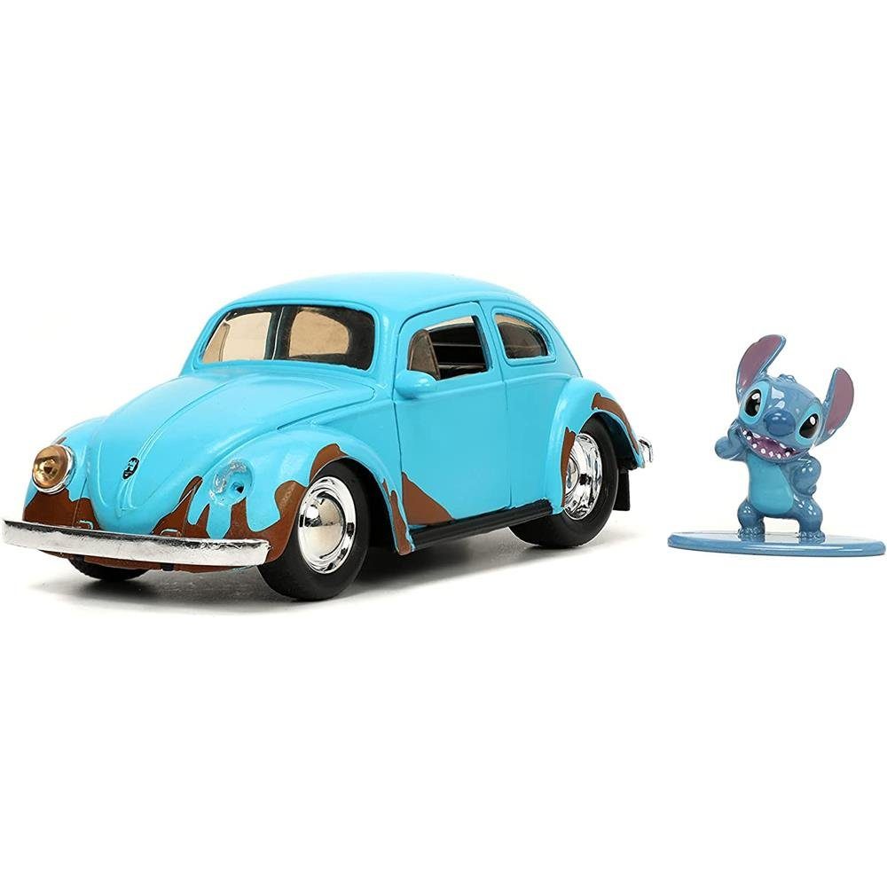 JADA Spielzeug-Auto 1959 VW Beetle, (Spielzeugauto, 1, 1-tlg., Inkl.  Die-Cast Stitch Figur), 1:32, blau, Modellauto