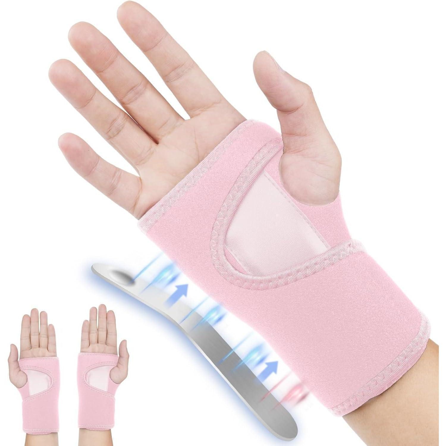 LuxusKollektion Handgelenkstütze Handgelenkstütze Bandage Damen Herren 1 Pack 1 Stück Pink recht