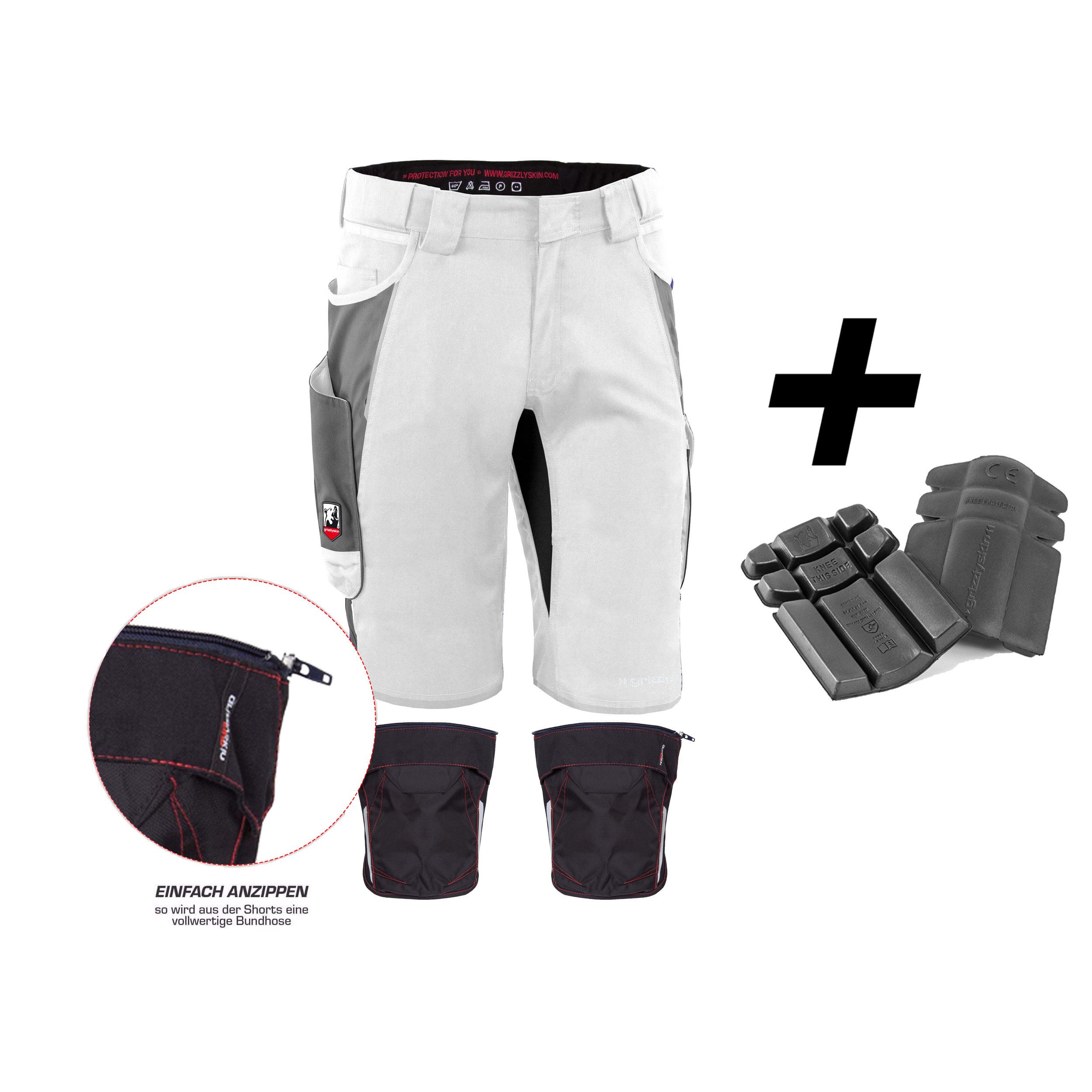 QUALITEX HIGH QUALITY WORKWEAR Arbeitsshorts HANDWERKER-BUNDLE IRON Shorts + Kniepolstertasche inklusiv Kniepolster (3-tlg) modern kurze Arbeitshose - 13 Taschen - Strapazierfähig - Atmungsaktiv