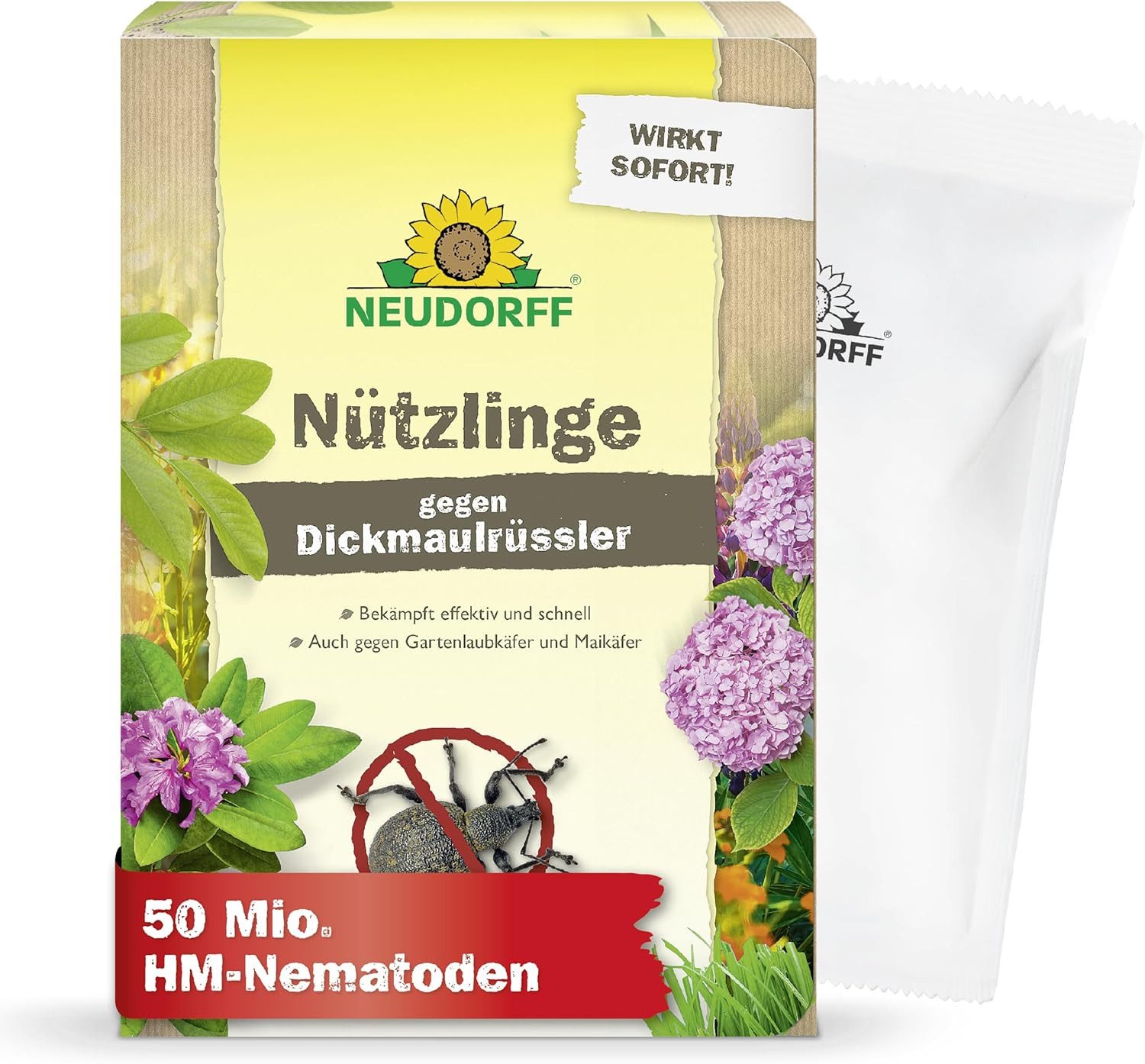 Neudorff Nematoden Nützlinge gegen Dickmaulrüssler und Engerlinge, 50 Mio. HM-Nematoden für bis zu 100 m²