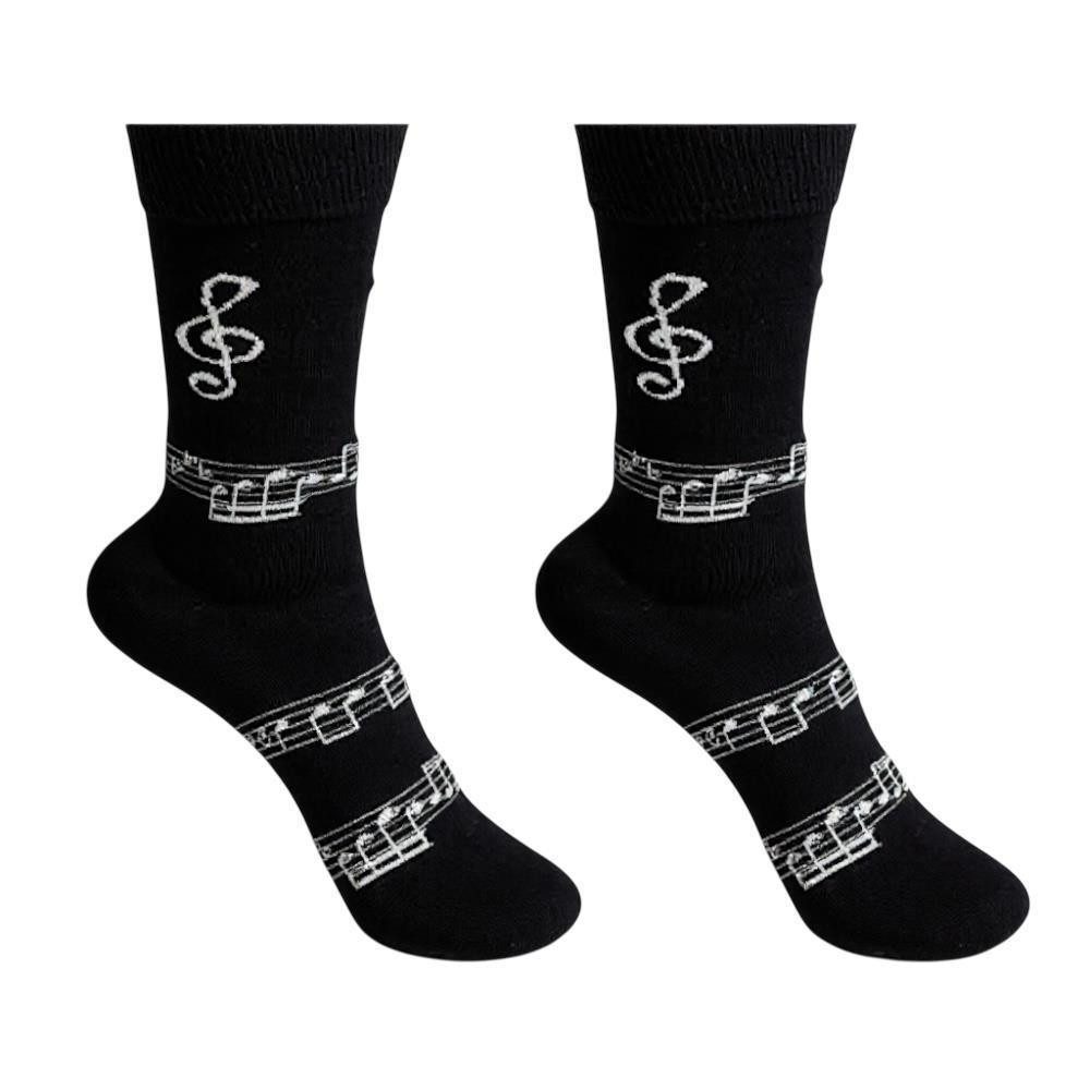 mugesh Freizeitsocken Musik Socken Notenschlüssel für Musiker