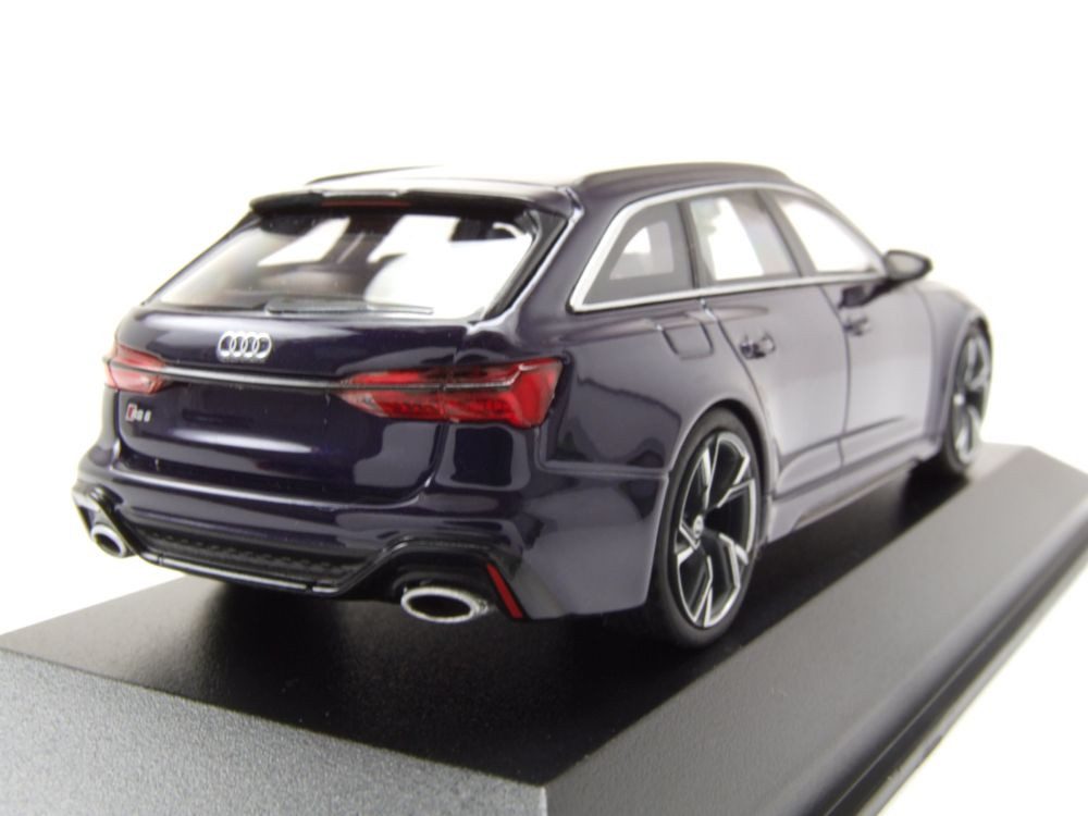 Minichamps Modellauto Audi RS 6 Avant Kombi 2019 lila metallic, Maßstab 1:43