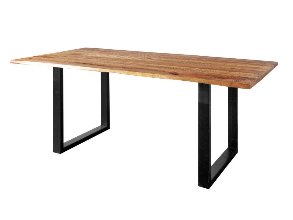 WOLF MÖBEL Esstisch JEPOLO Live edge Esstisch 200x100 - Beine 8x4 Platte 26mm (200x100x77), JEPOLO Live edge Esstisch 200x100 - Beine 8x4 Platte 26mm