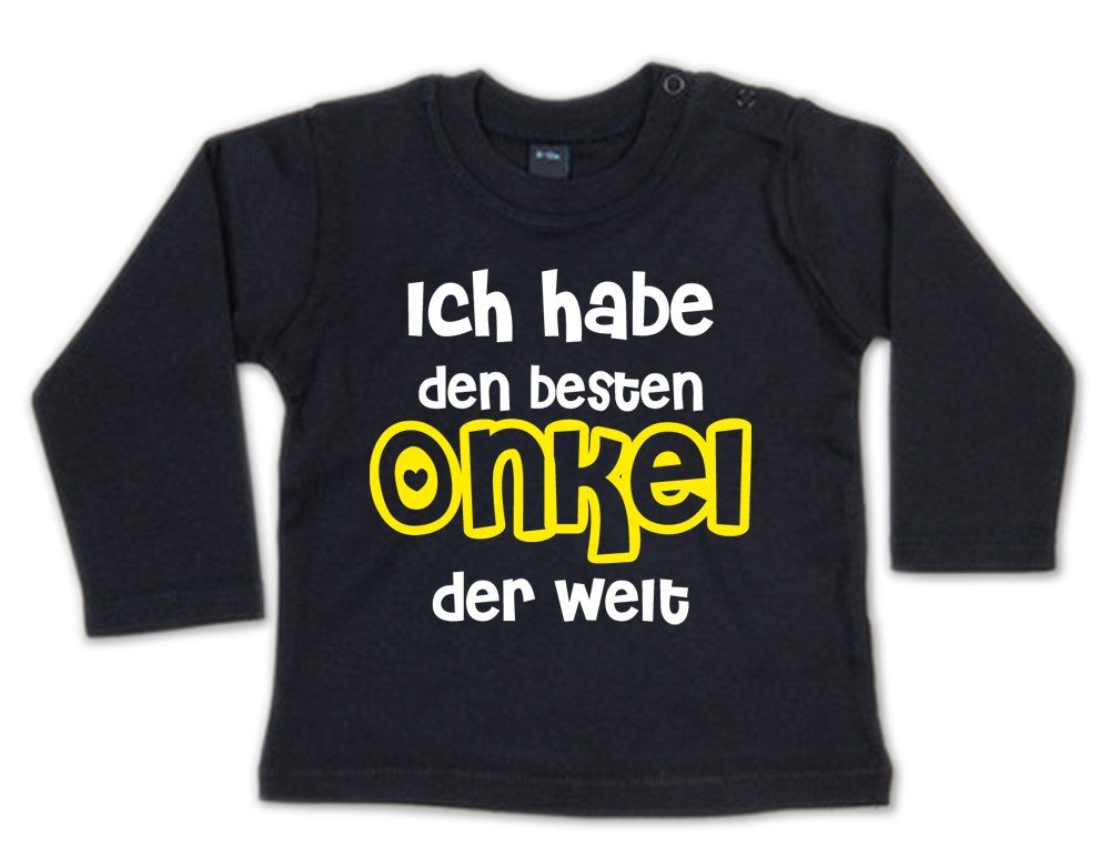 Ggraphics Longsleeve Ich habe den besten Onkel der Welt Baby Sweater