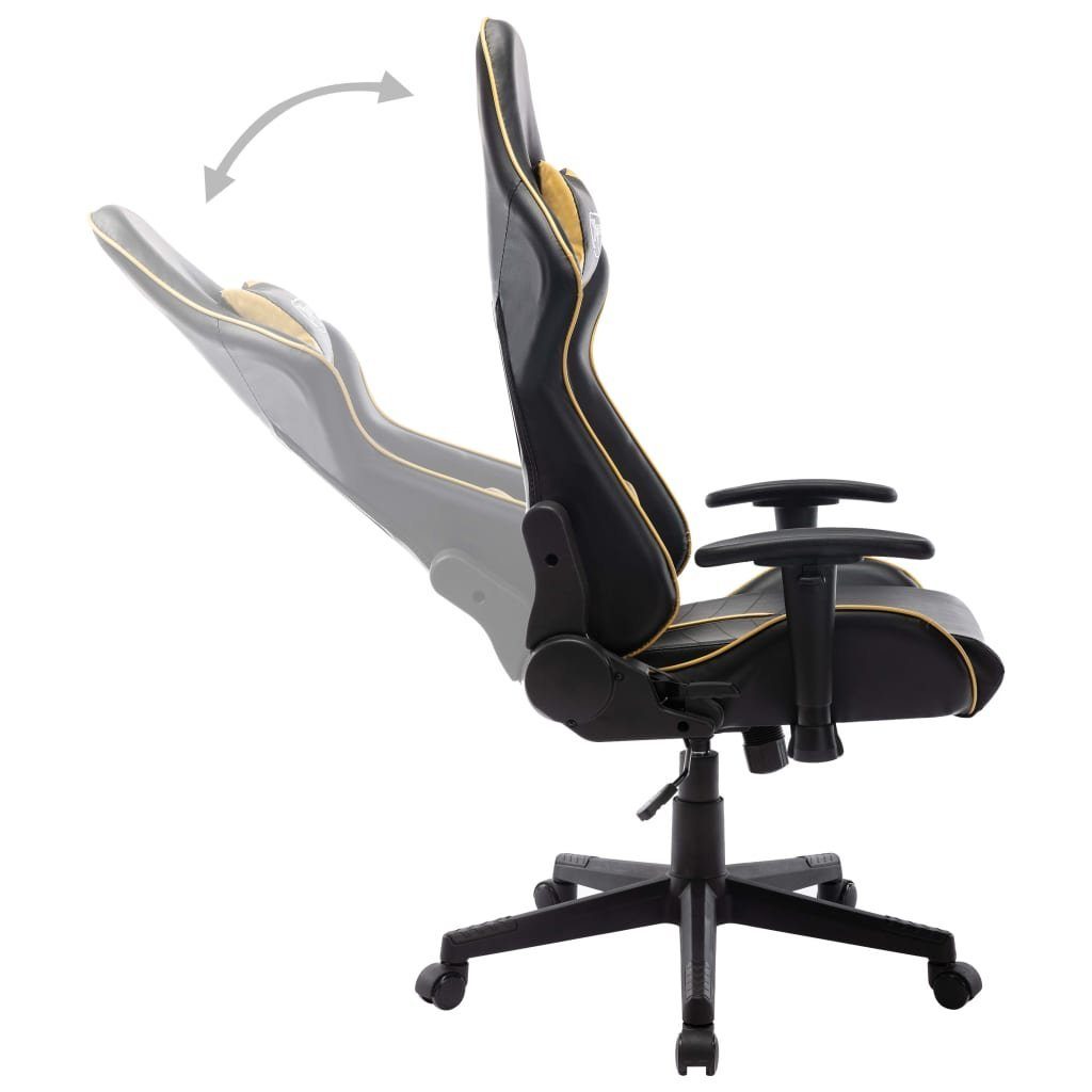 Golden und Kunstleder (1 St) Schwarz furnicato Gaming-Stuhl