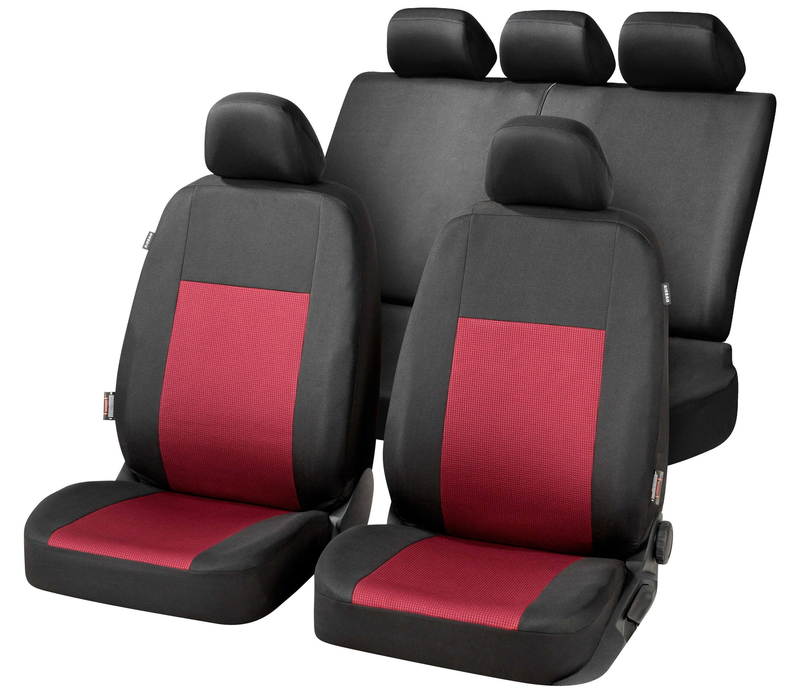 CarComfort Autositzbezug Autositzbezug Belmont, 2 Vordersitzbezüge 2tlg, 1 Rücksitzbezug 3tlg, 5 Kopfstützenbezüge, 12-tlg.