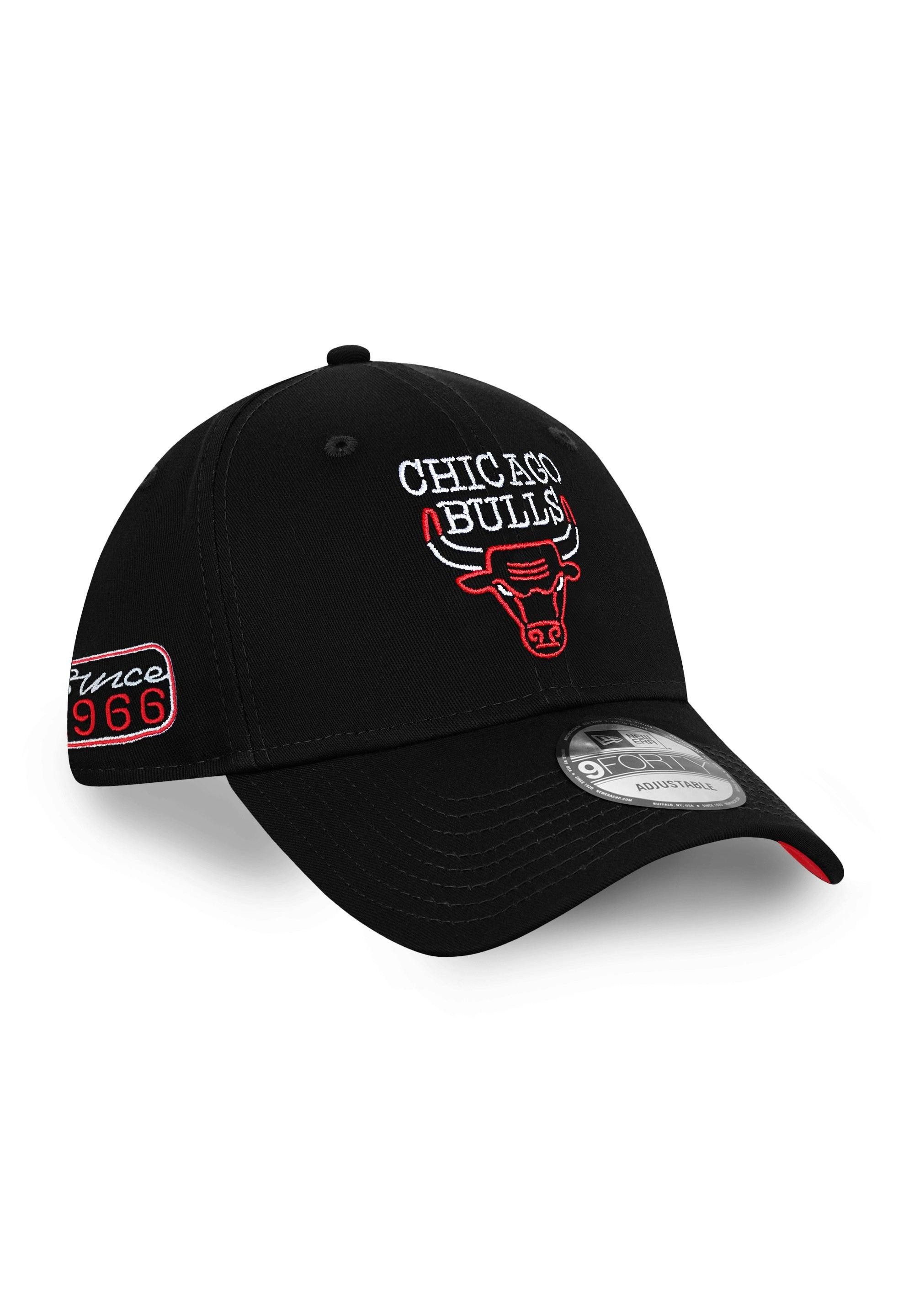 New Era Baseball Cap Chicago Bulls New Era NBA Cotton 9Forty Cap Schwarz (1-St)