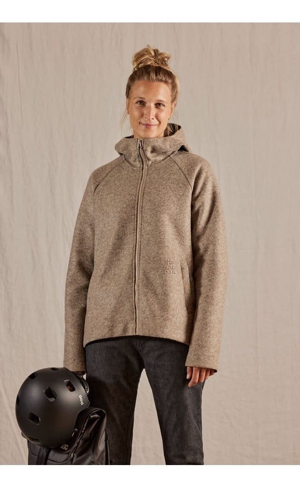 Maloja Fleecejacke FlachauM mit Kapuze (Alpine Wool) claybraun Damen