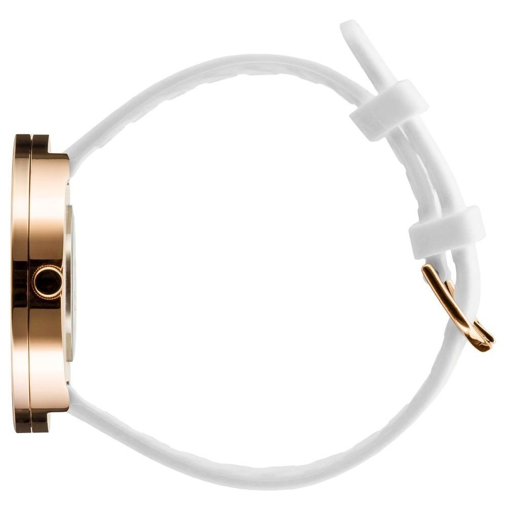 PICTO Quarzuhr PICTO Damen Armbanduhr 43383-0220r, weiß / rosé D. 40mm Silikonband