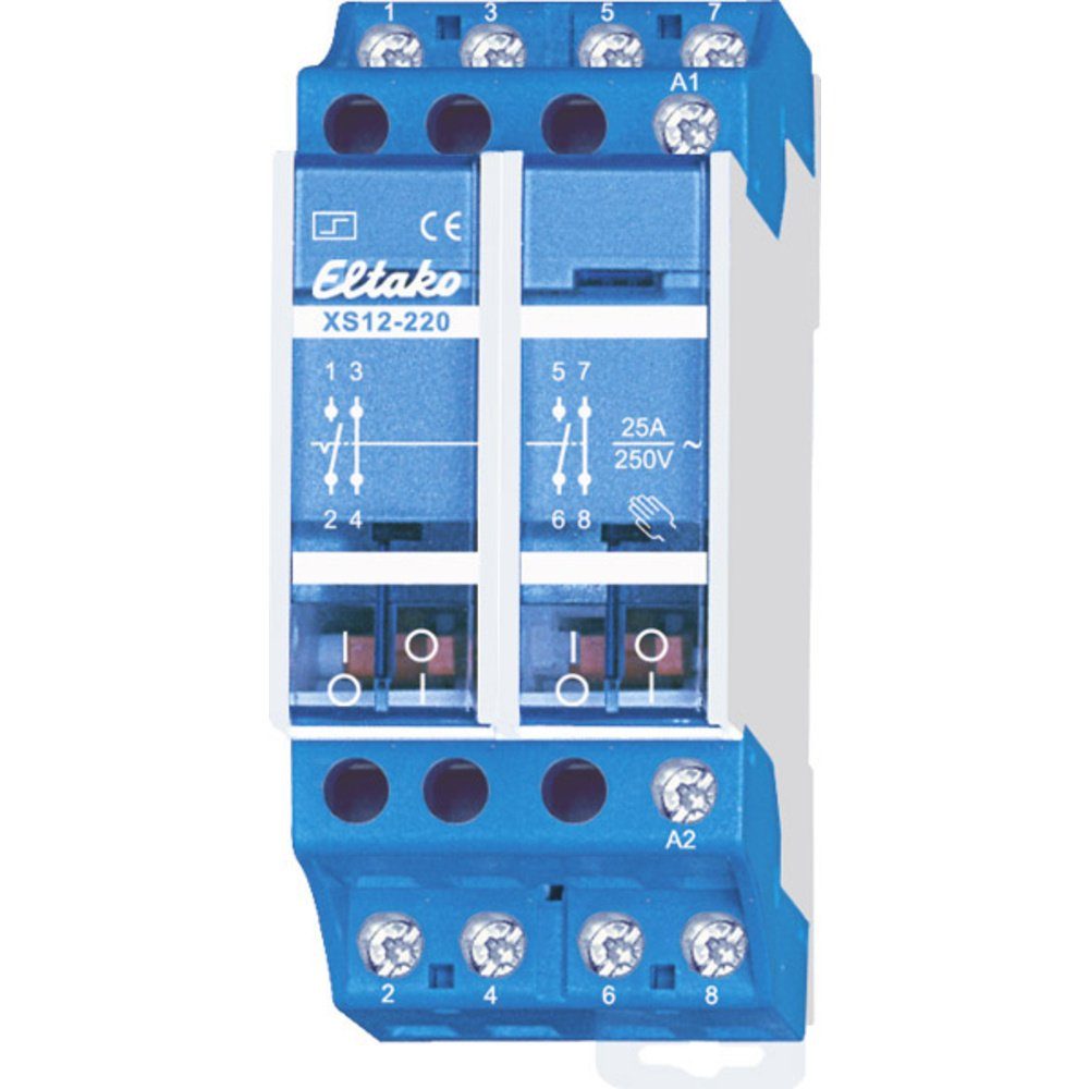 Eltako Stromstoßschalter Stromstoß-Schalter Hutschiene Eltako XS12-220-230V 2 Schließer, 2 Öffn, (XS12-220-230V)