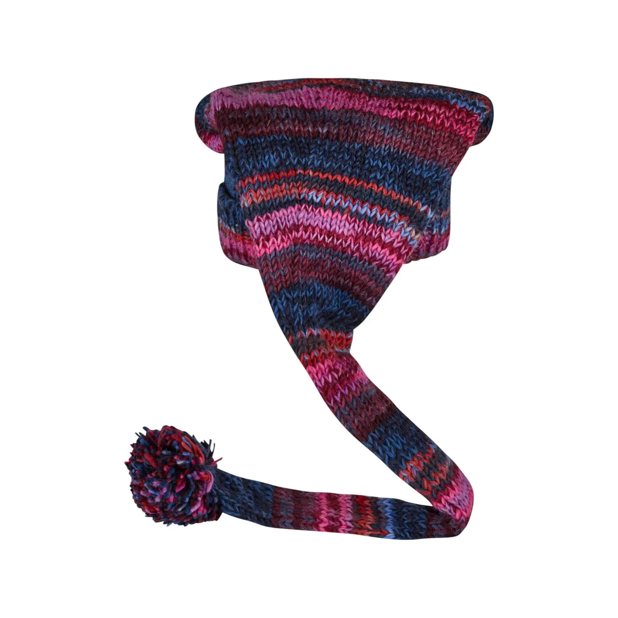 THC Natural Line Strickmütze THC Schafwoll Zipfelmütze 805 lila (1 Stück, 1-St., 1 Stück) Innenfutter: Fleece
