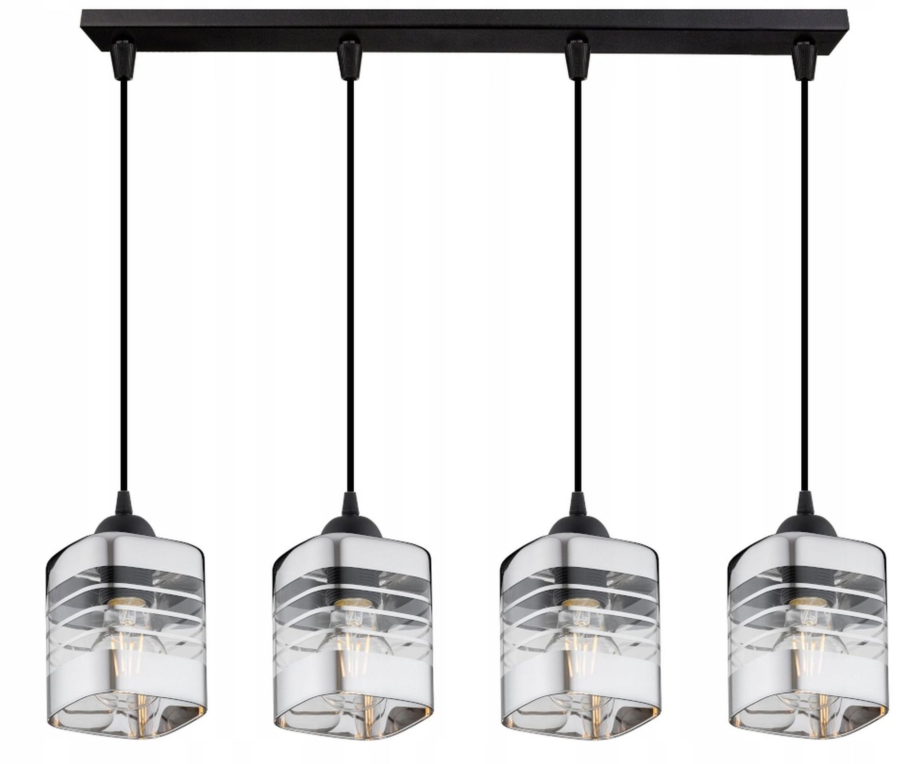 Licht-Erlebnisse Pendelleuchte MILAN, ohne Leuchtmittel, E27 H: max. 90 cm länglich Modern