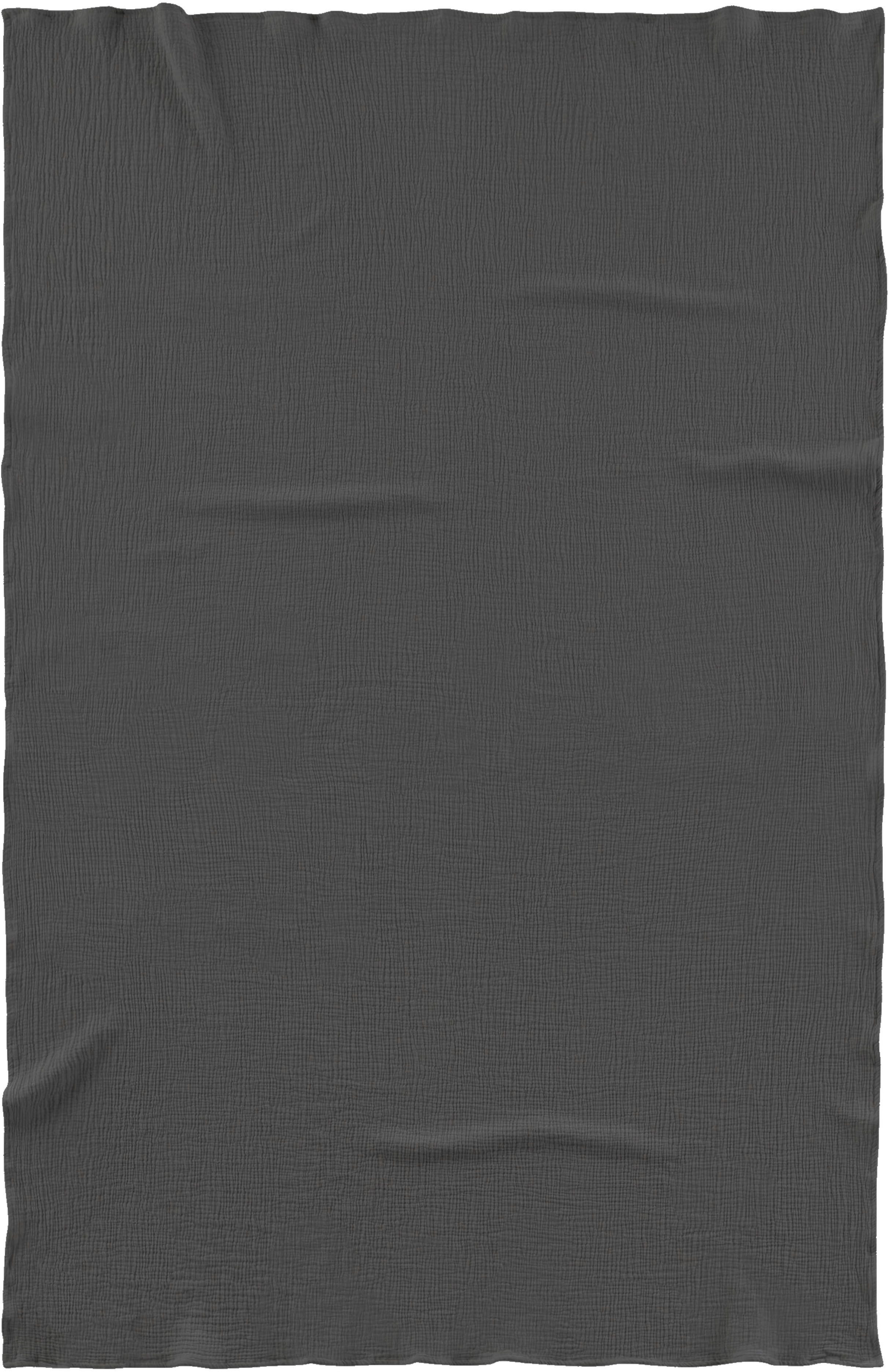 Wohndecke 0480100 Musselin, Biberna, gekreppte Optik+Struktur, leichte Sommer Decke, Tagesdecke, angenehm