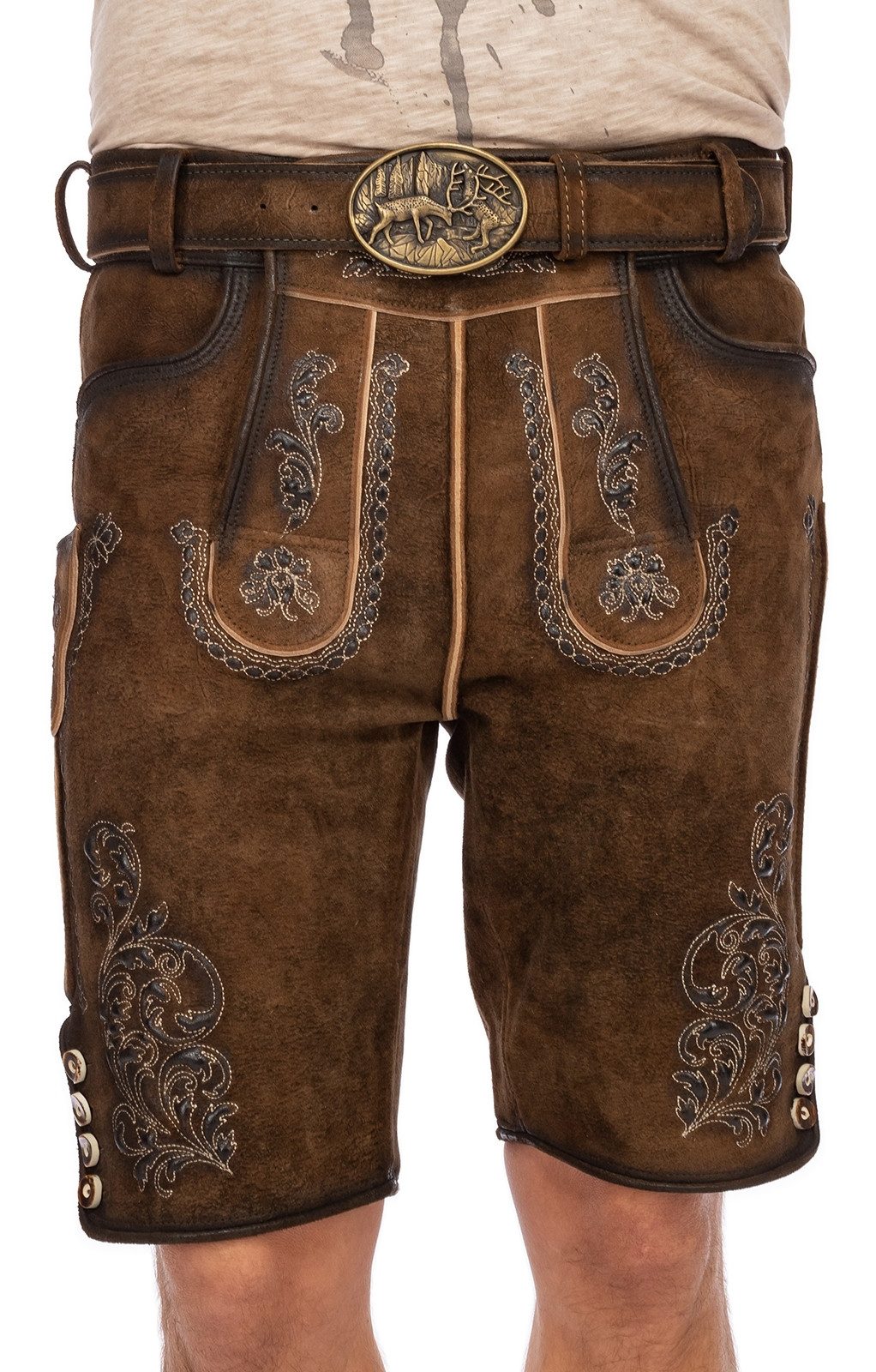 Gwandler Trachtenlederhose FERDI havanna günstig online kaufen