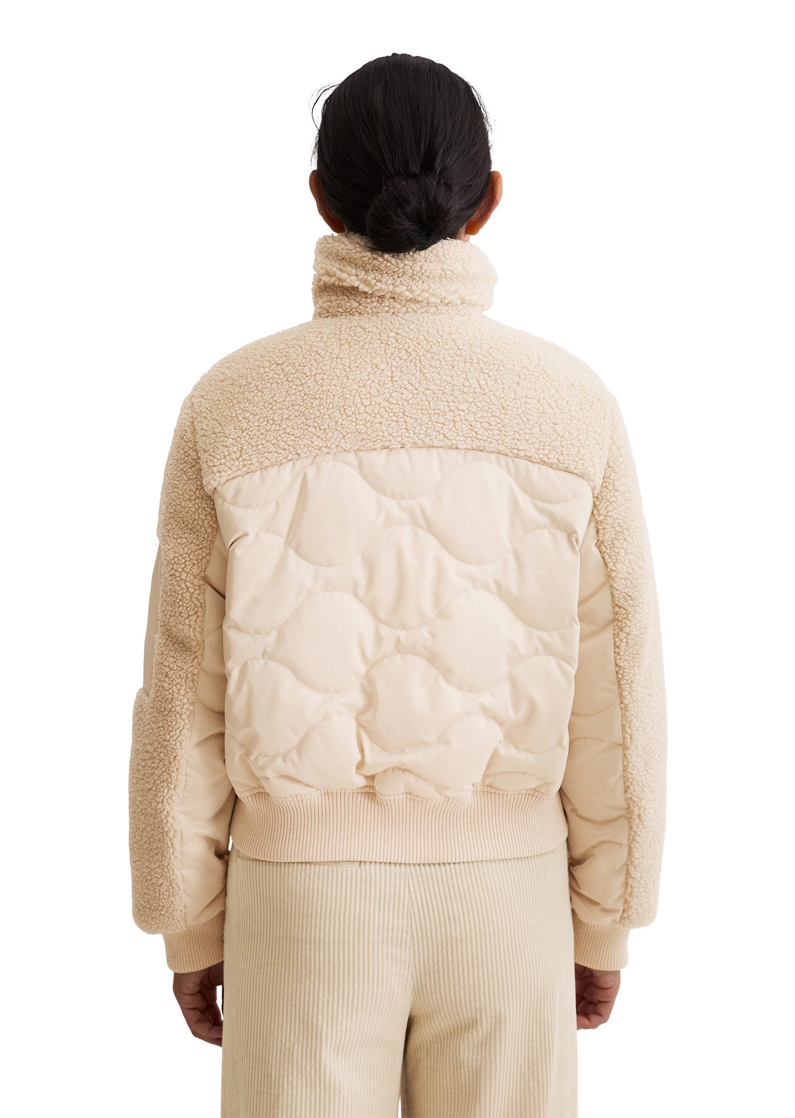 Marc O'Polo Outdoorjacke mit lässigen Teddyplüsch-Details
