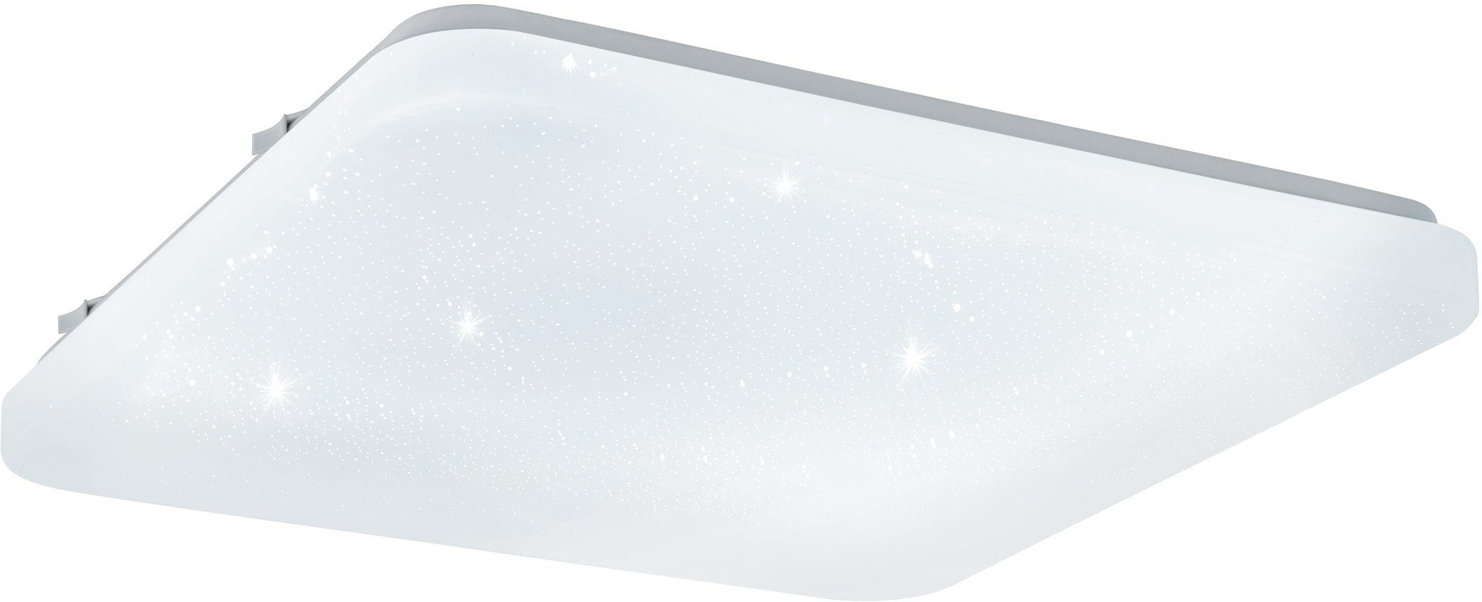 EGLO LED Deckenleuchte FRANIA-S, LED fest integriert, Warmweiß, Deckenleuchte mit Sternenhimmel-Effekt, Farbe: Weiß, Lampe, L: 33 cm