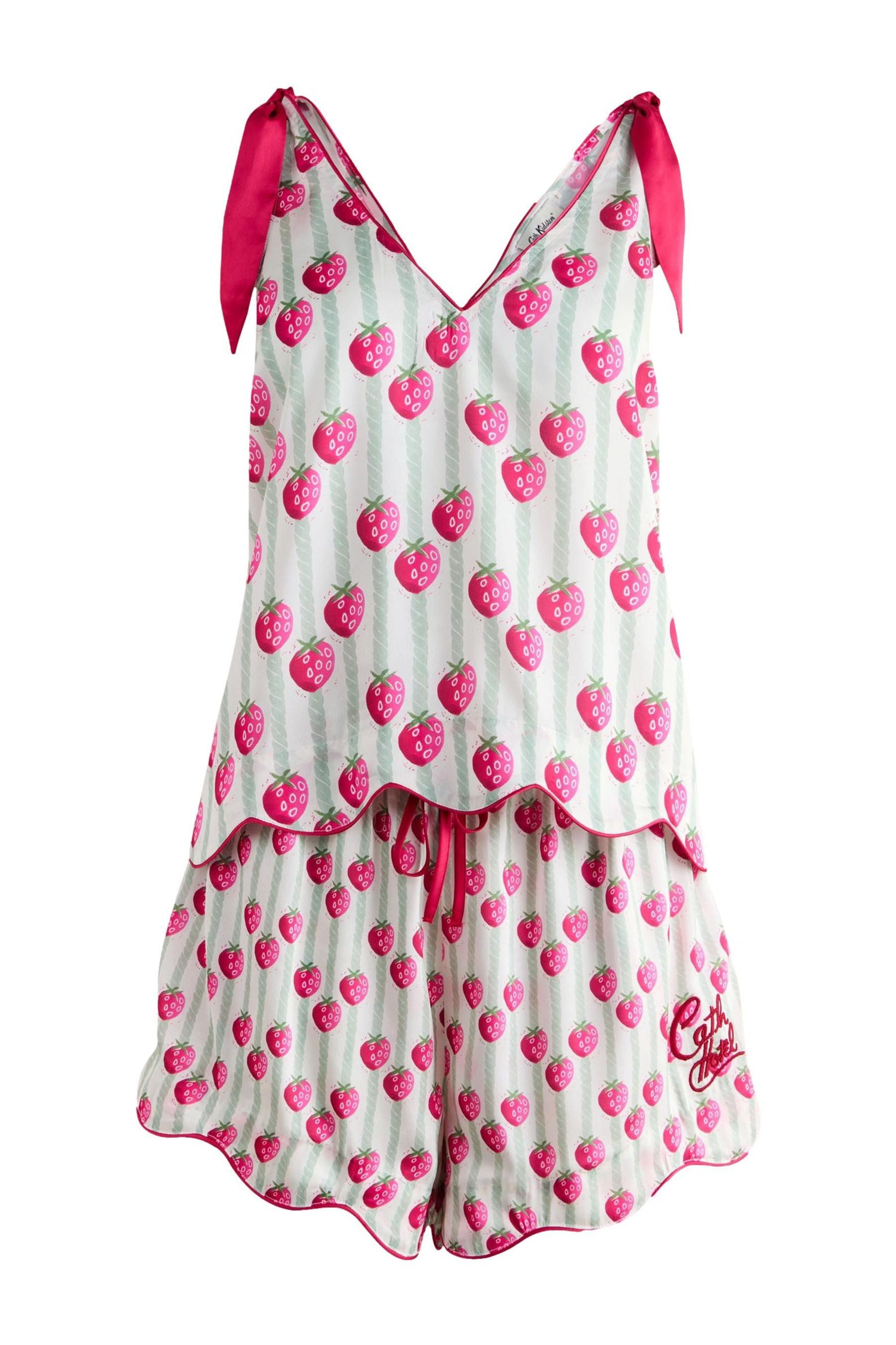 Cath Kidston Pyjama Cath Kidston gestreifter Schlafanzug, Himbeere (2 tlg)