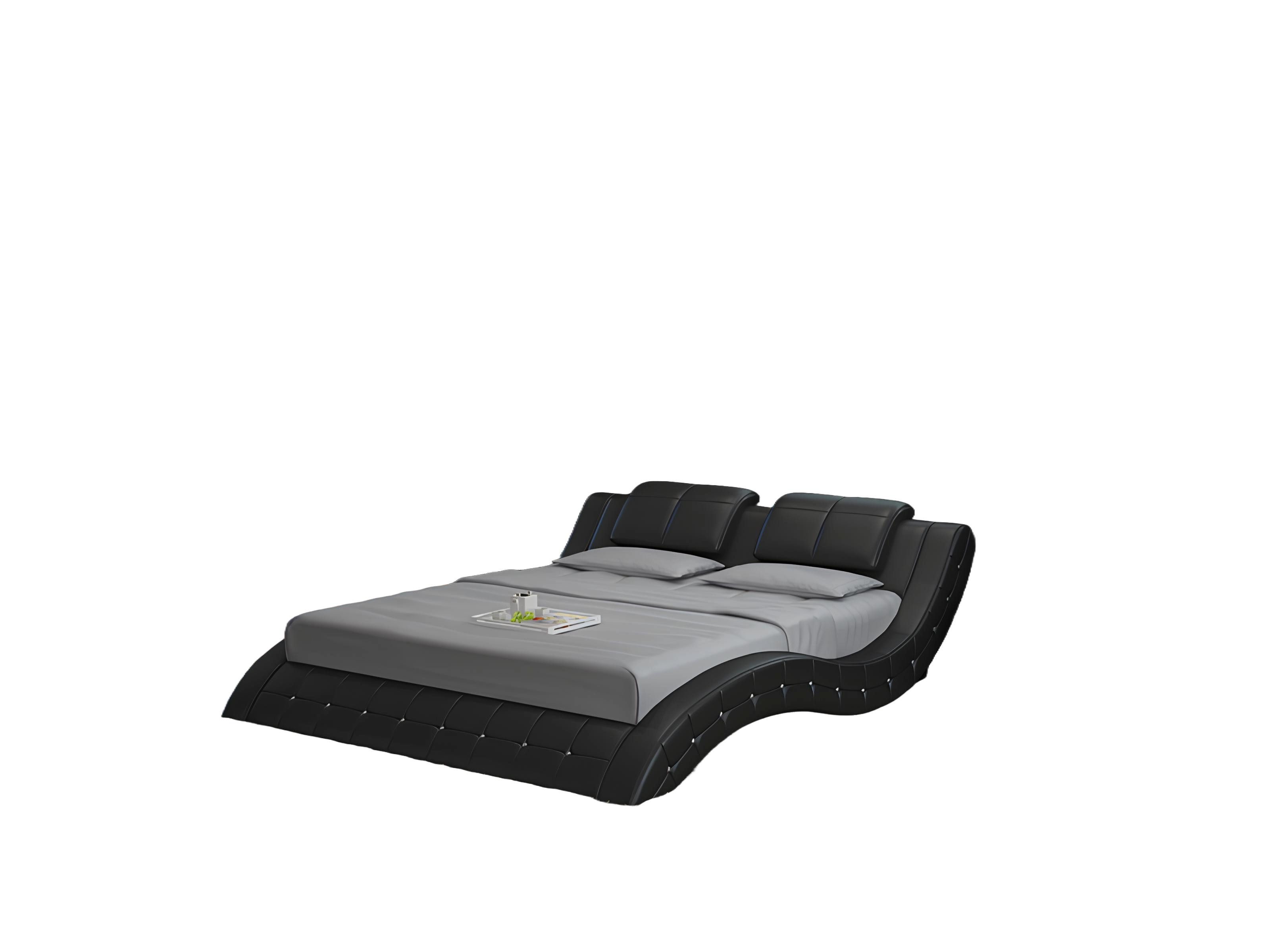 JVmoebel Polsterbett Luxus Leder Bett USB Design Polster Ліжка Doppel Modernes (Bett "LB8824), Made in Europa